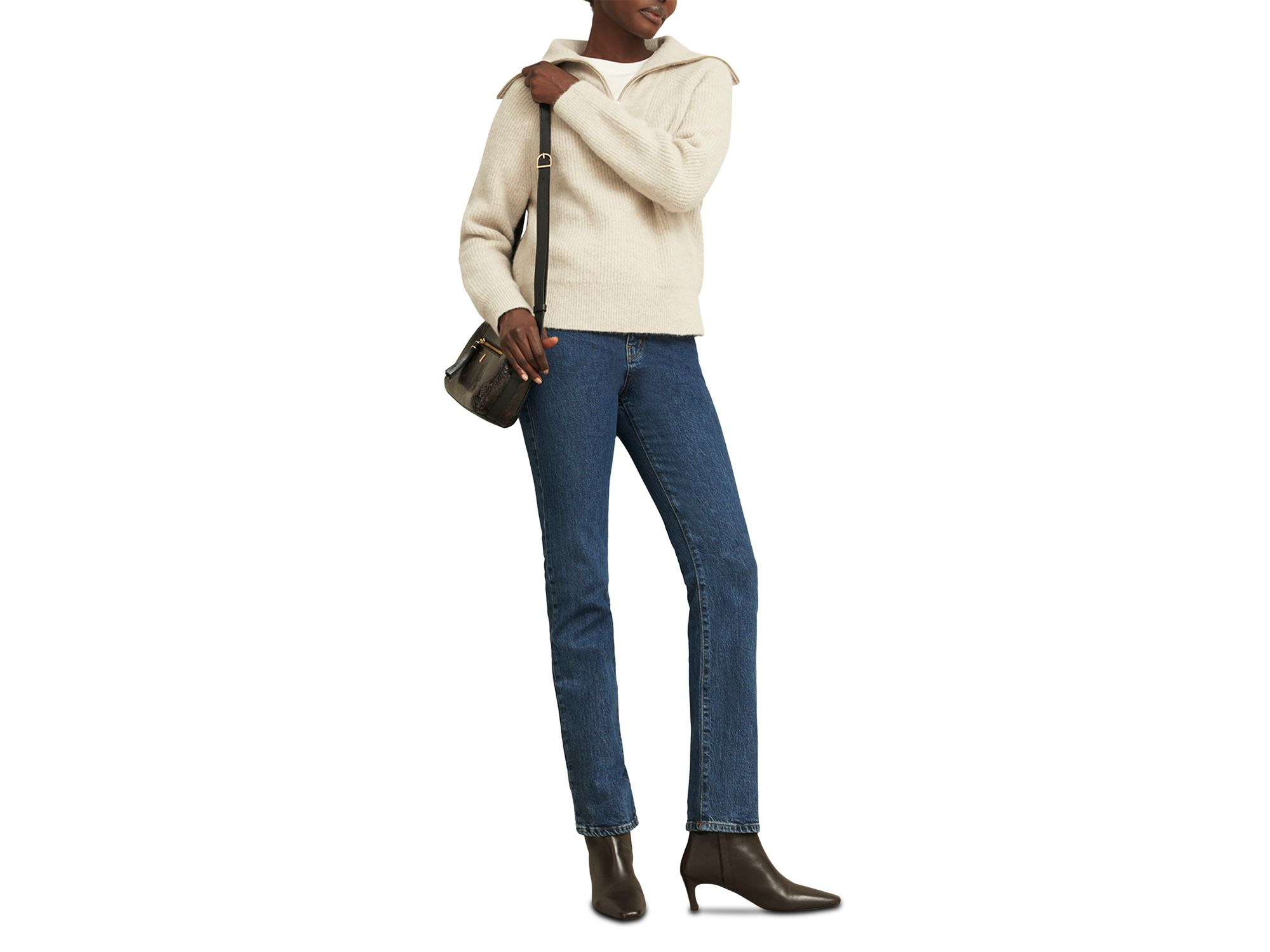 Sandy Roll Neck Zip Sweater — Image 5