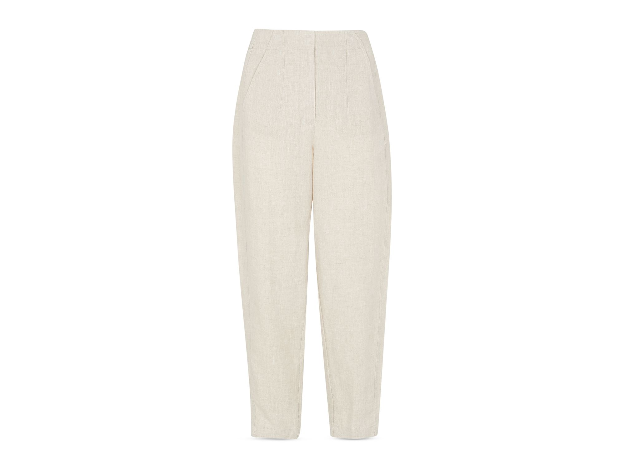 Petites Authentic High Rise Barrel Leg Jeans in Oatmeal — Image 6