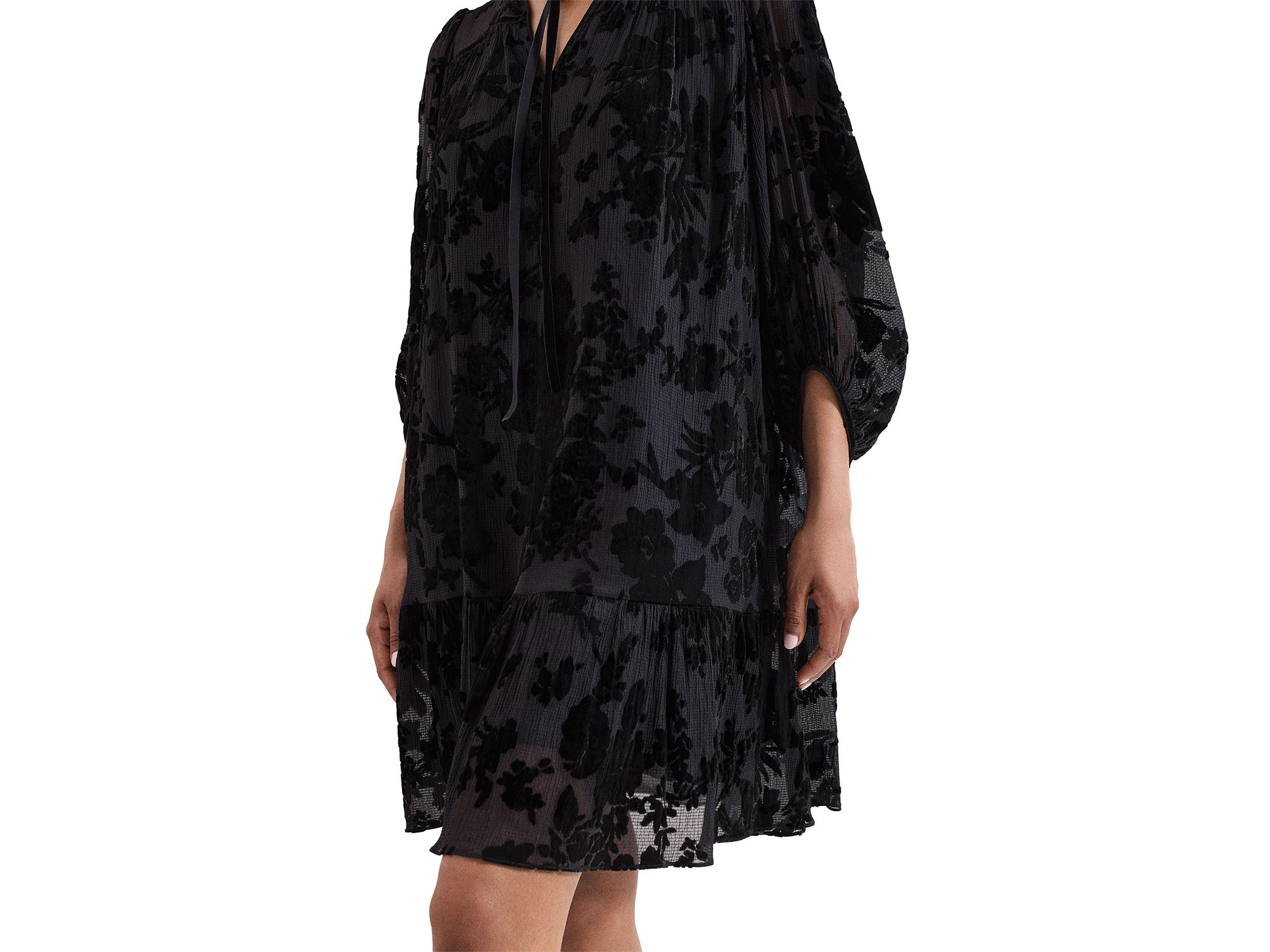Mila Velvet Burnout Dress — Image 4