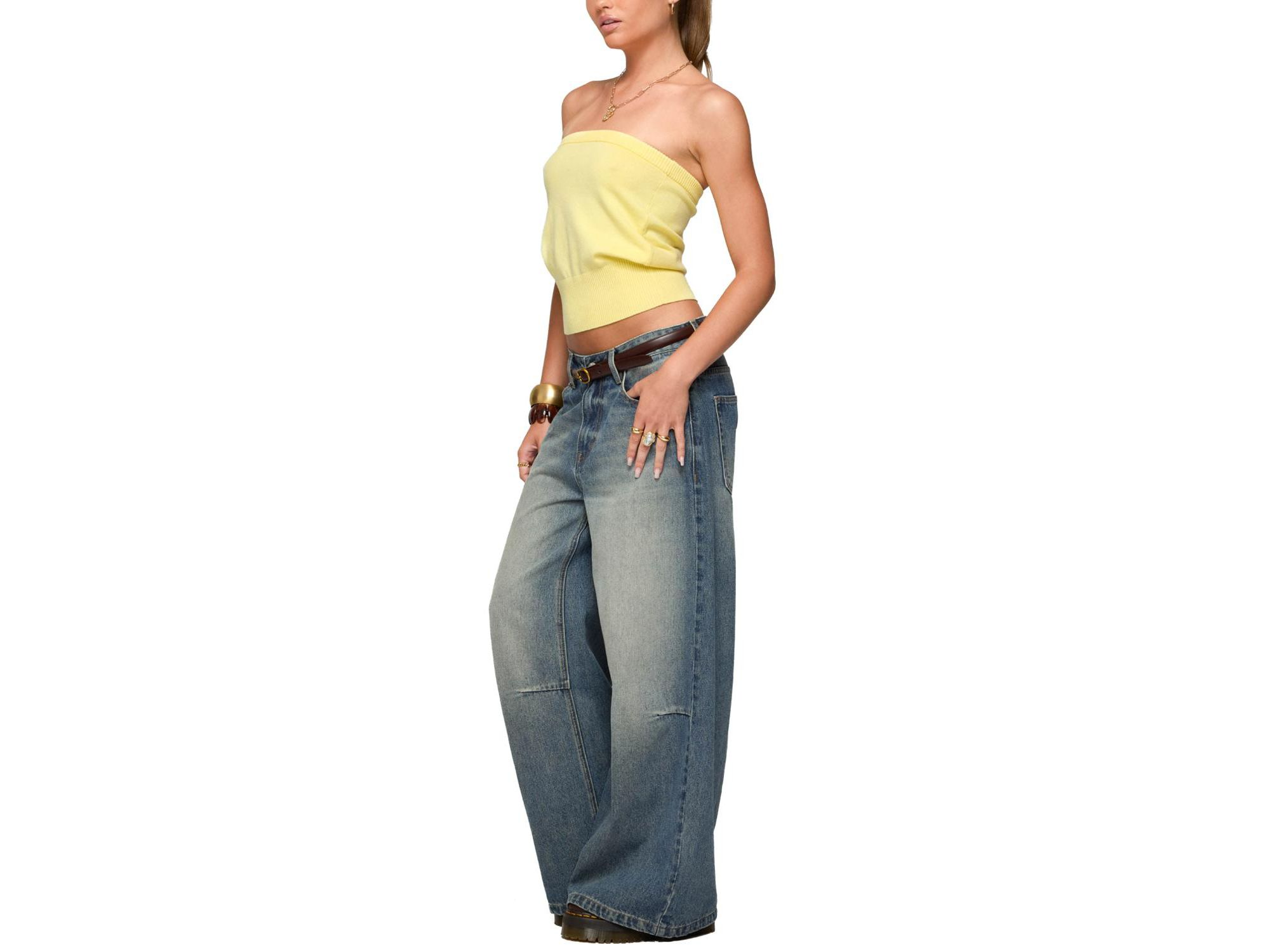 Philipa Strapless Knit Top — Image 3