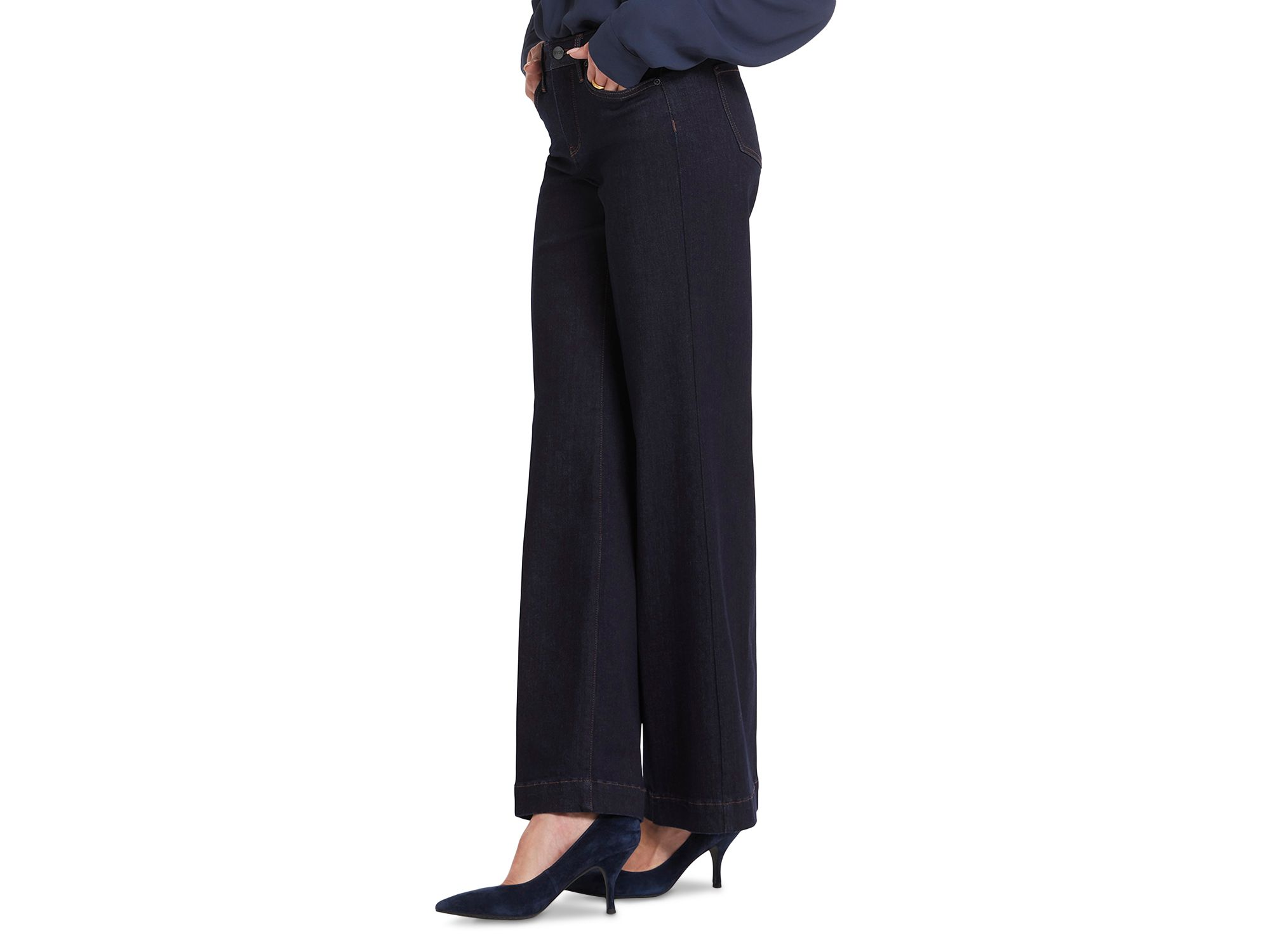 Teresa Mid Rise Wide Leg Jeans in Magical — Image 3