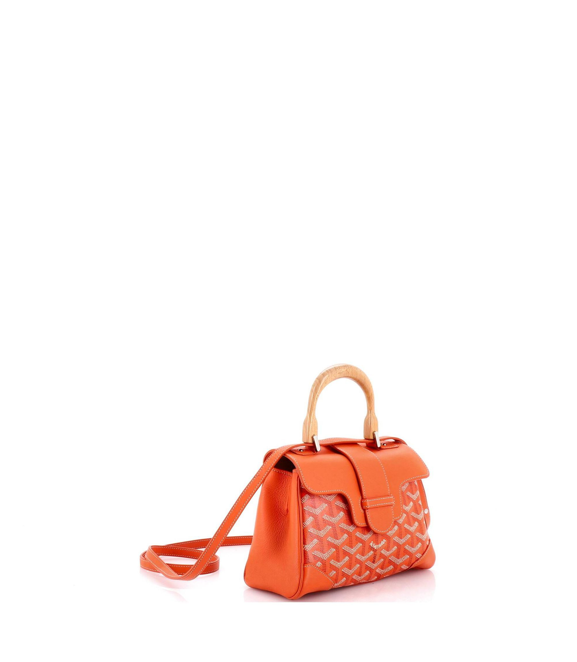 Mini Saigon Top Handle Bag Coated Canvas with Leather — Image 7