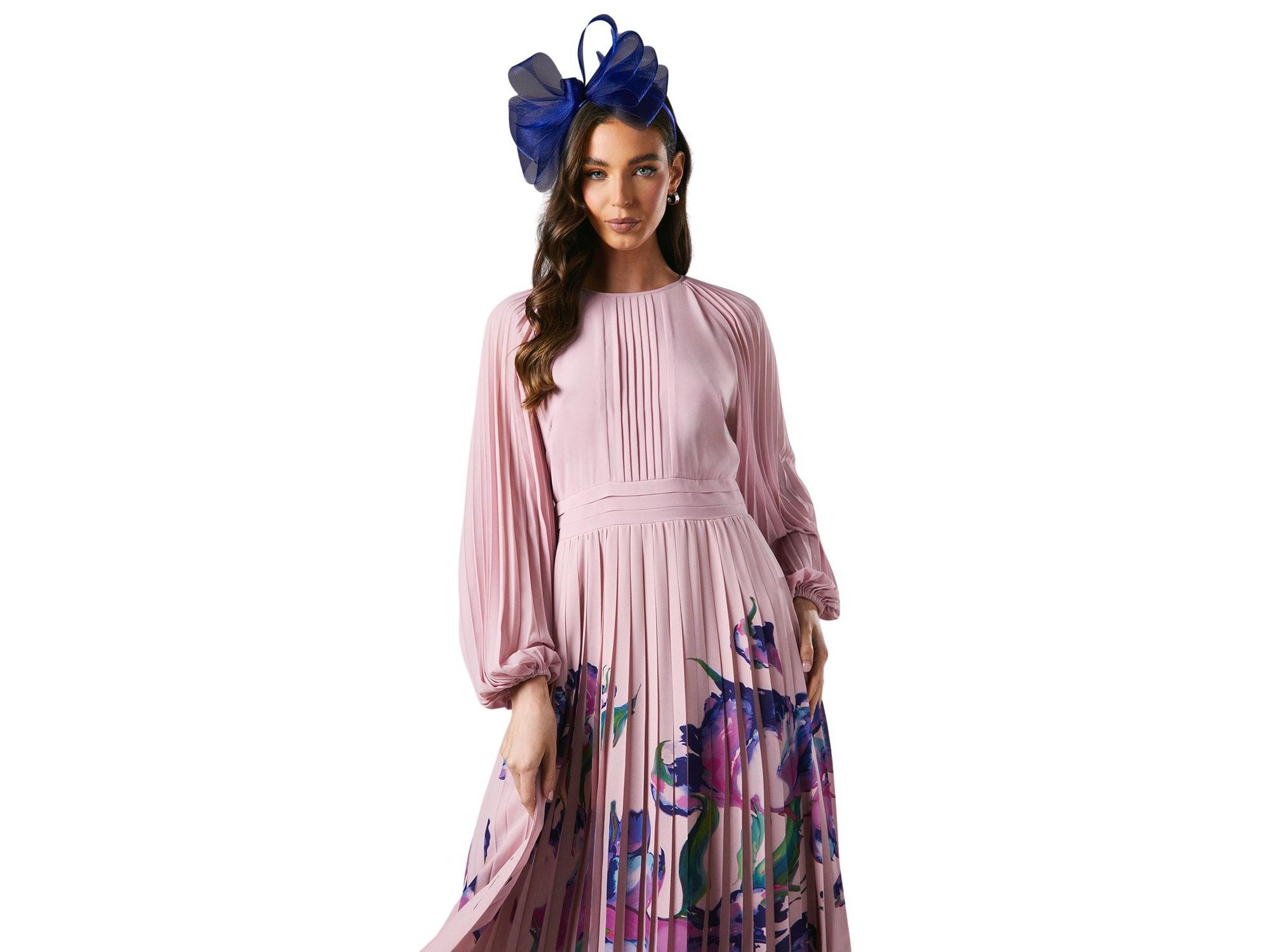 Placement Print Pleat Dress — Image 3
