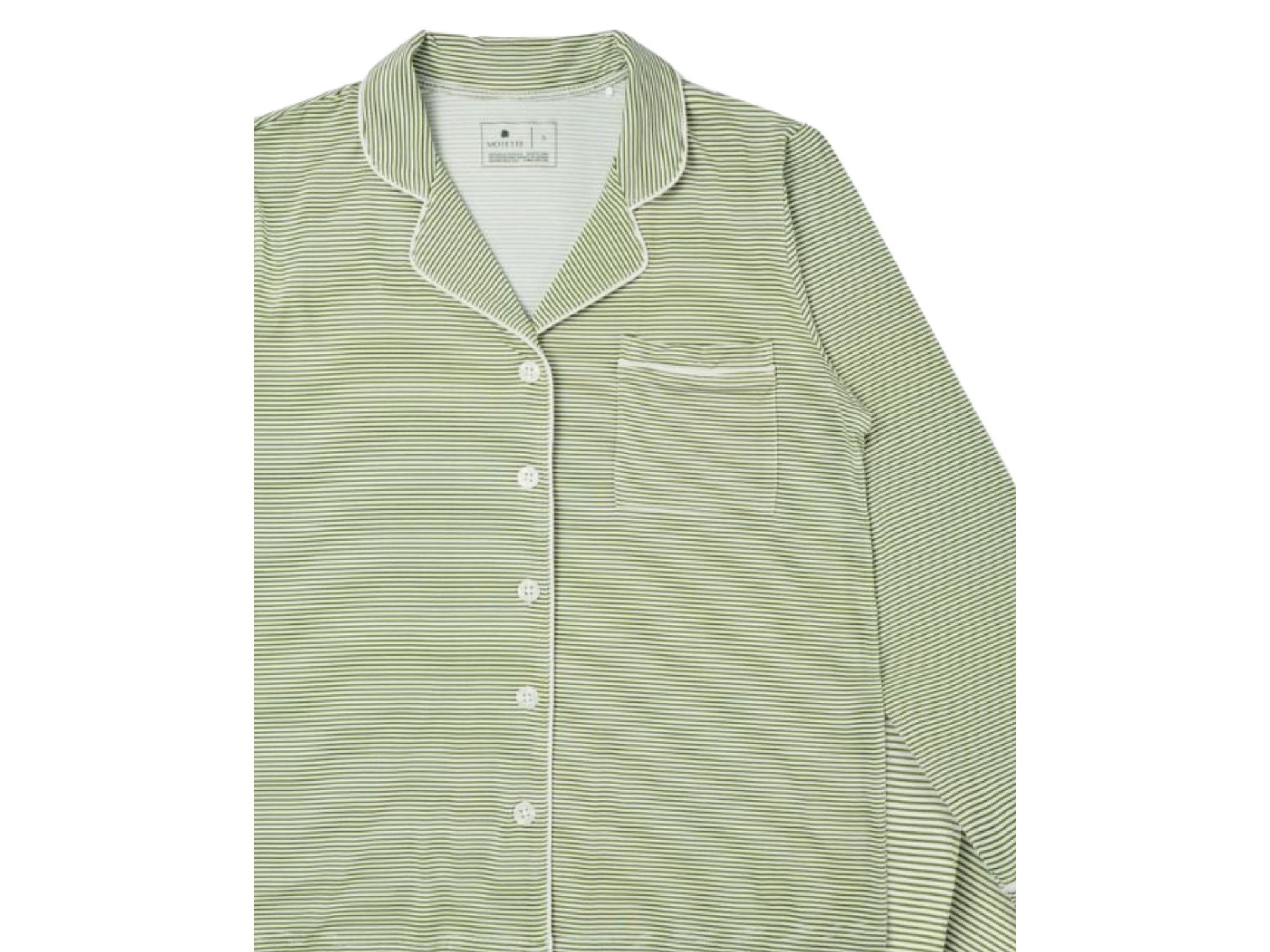 Evergreen Stripe Bamboo Pajama Set — Image 3
