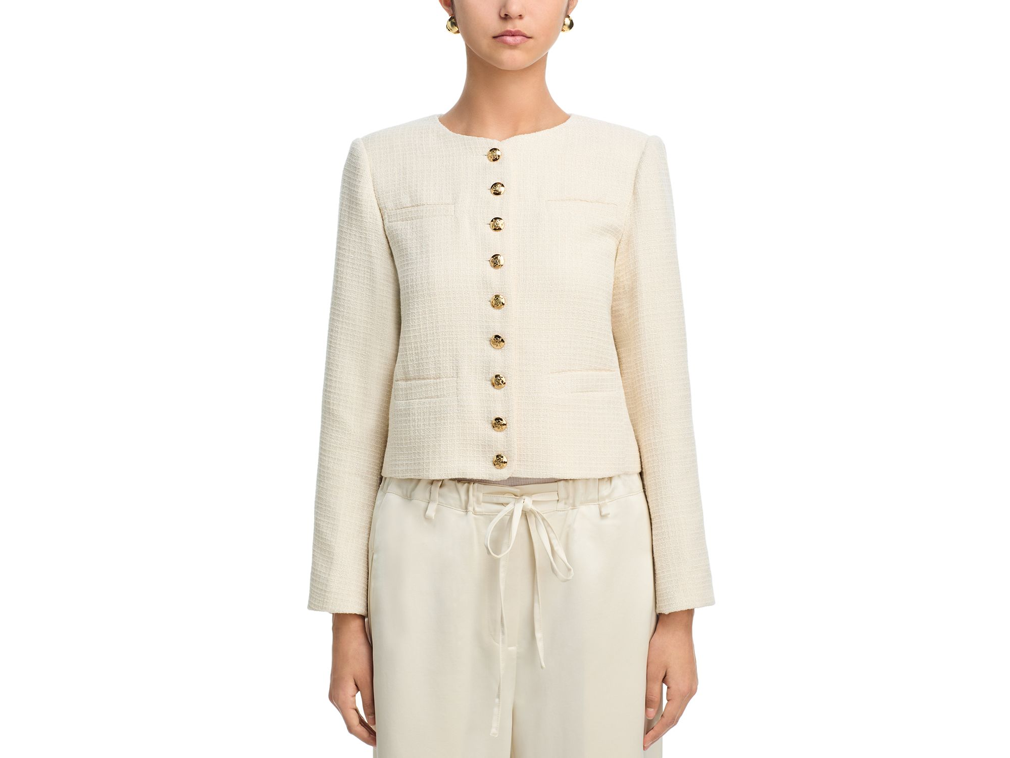 Multi Button Tweed Jacket - Exclusive — Image 3