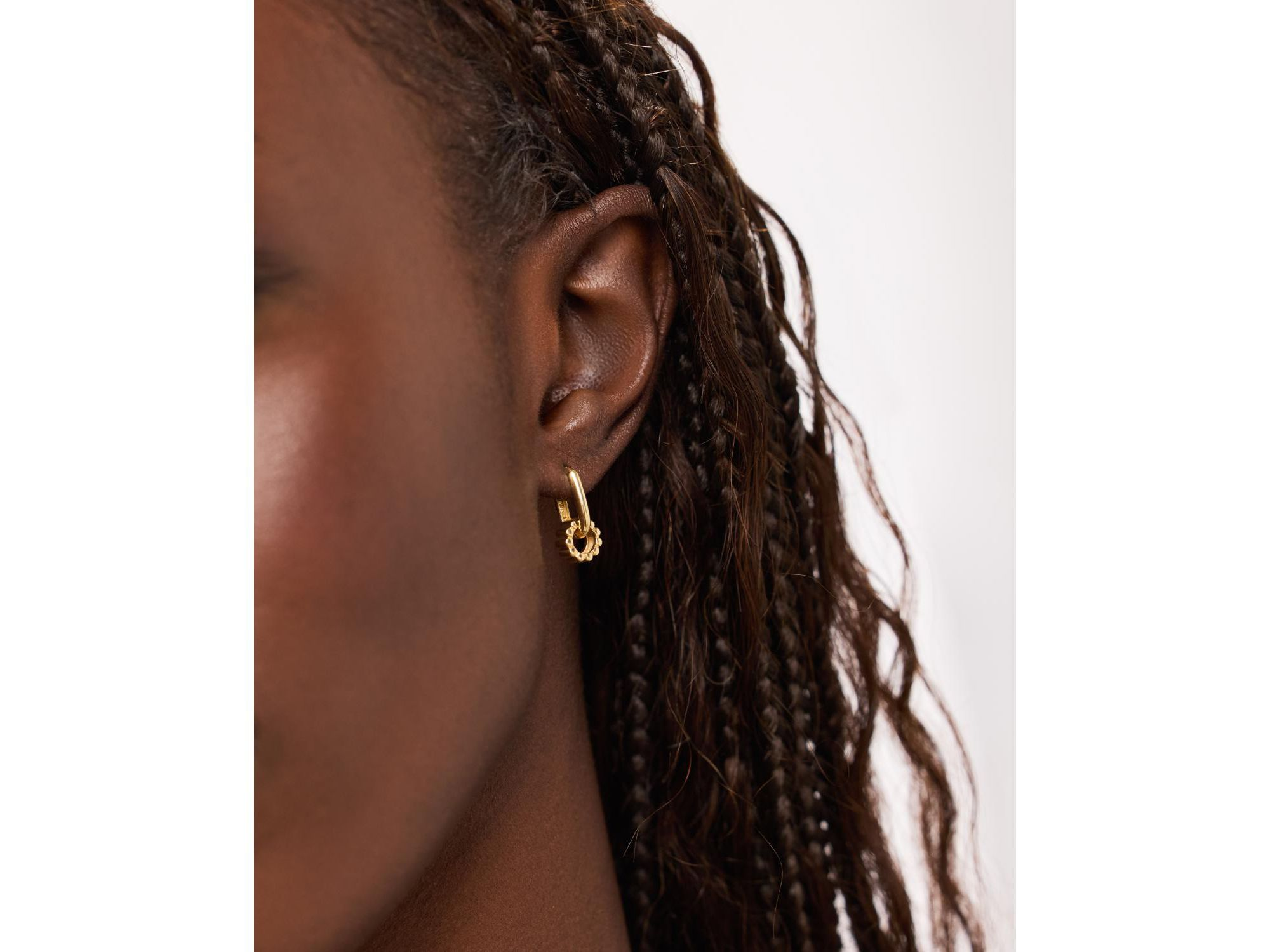 Solid Yellow Gold - Galaxy Hoops Earrings Set — Image 4