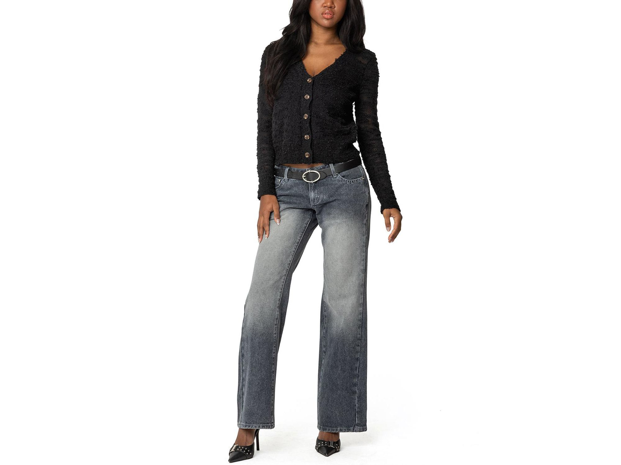 Georgie Textured Knit Cardigan — Image 3
