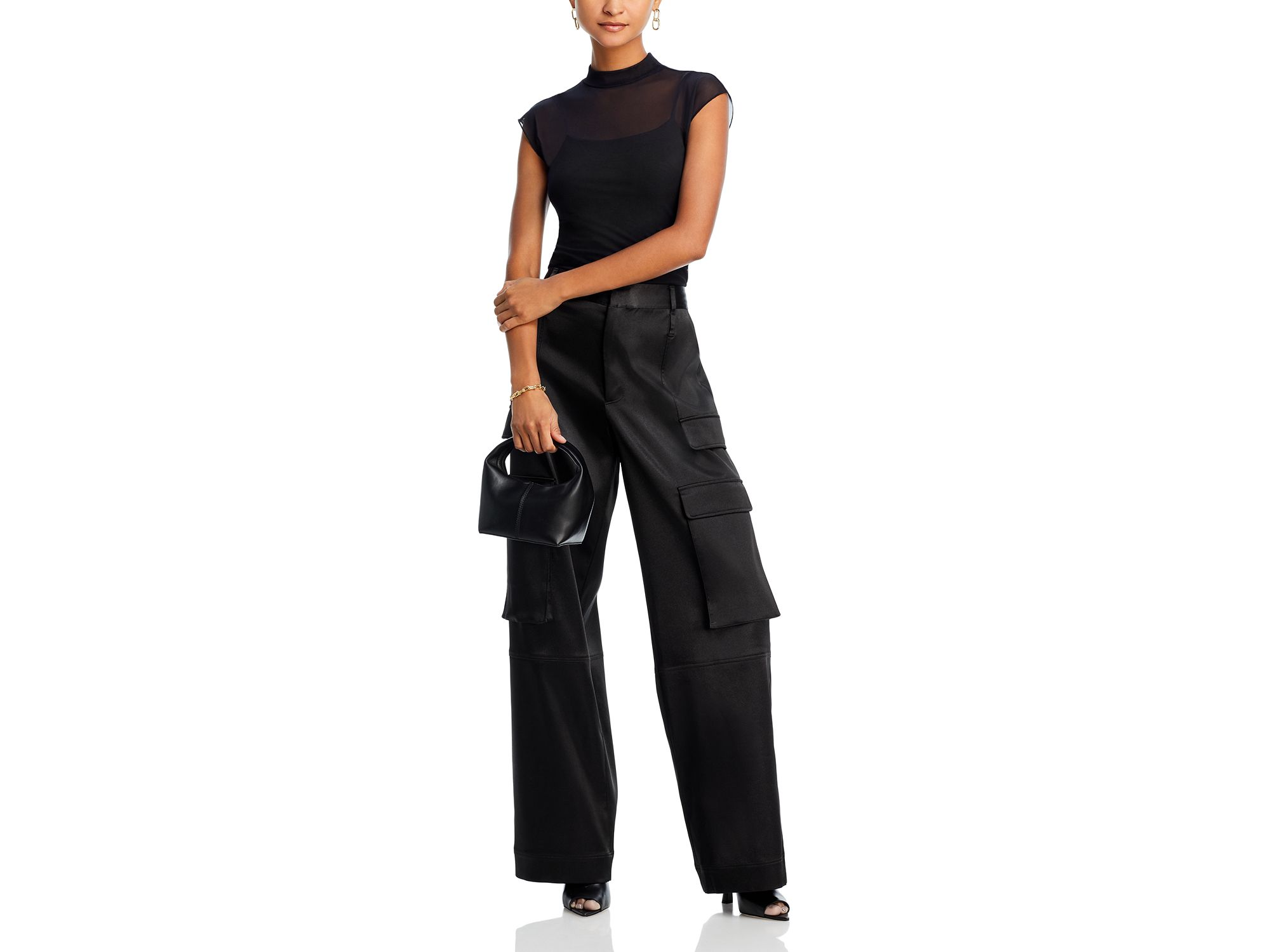 Mesh Mock Neck Top - Exclusive — Image 6