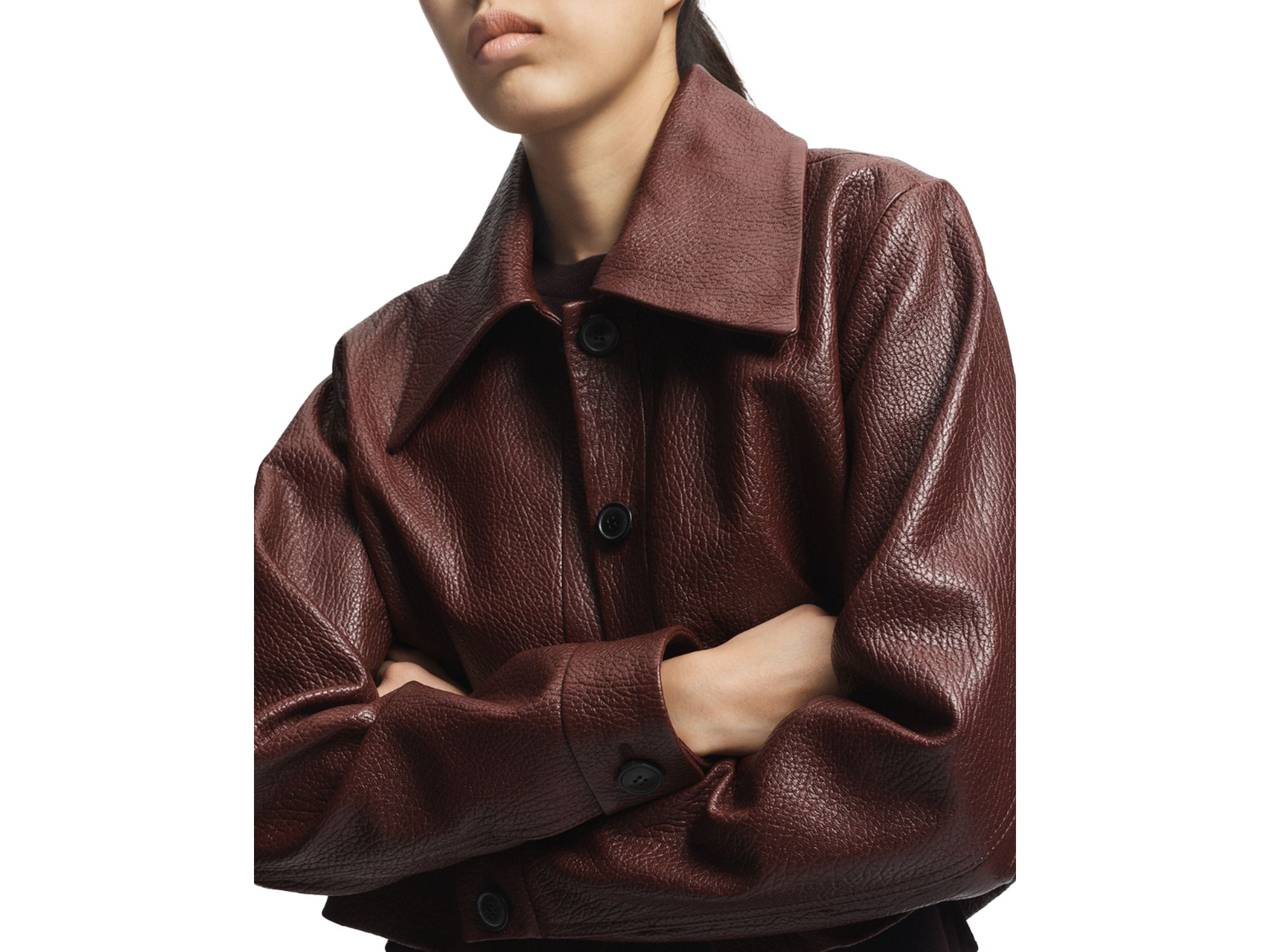 Lomand Textured Leather Jacket — Image 3