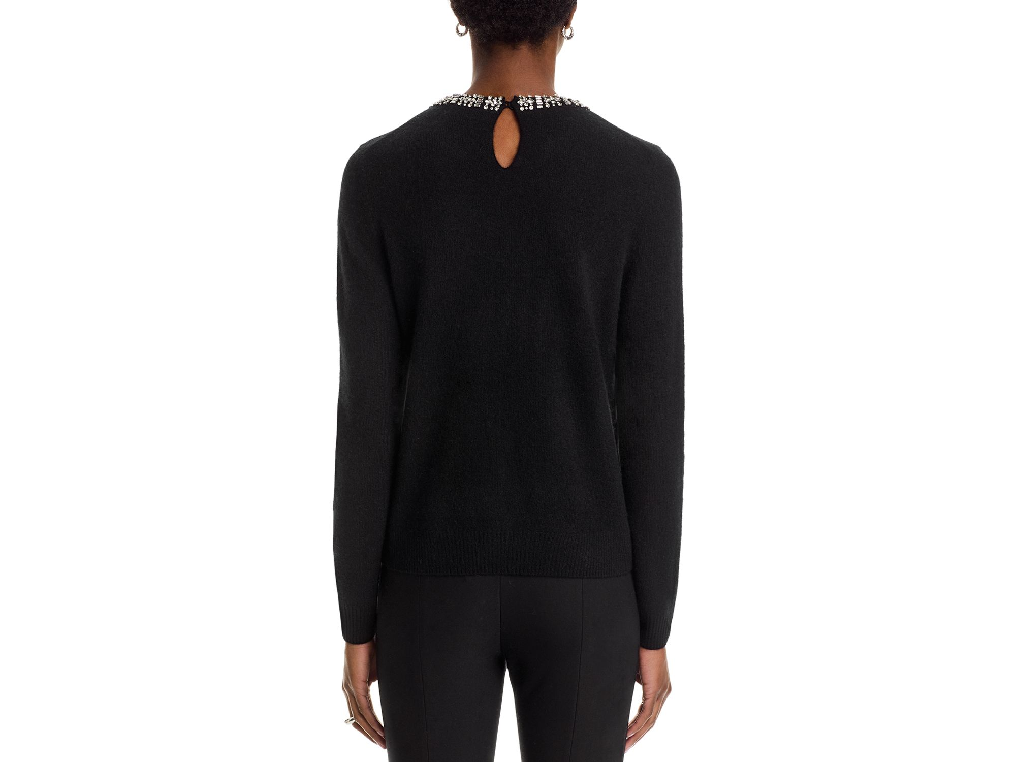 100% Cashmere Crystal Trim Sweater - Exclusive — Image 3
