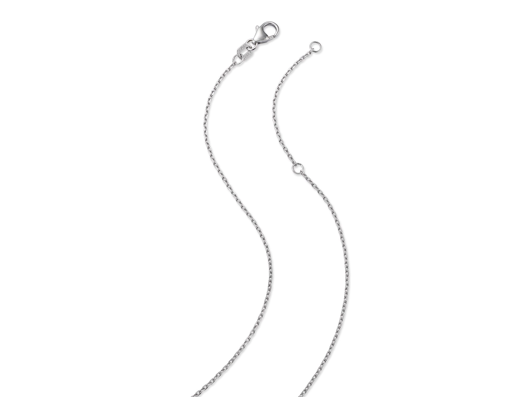 Diamond Halo Pendant Necklace in 18K White Gold, 0.50 tcw — Image 4