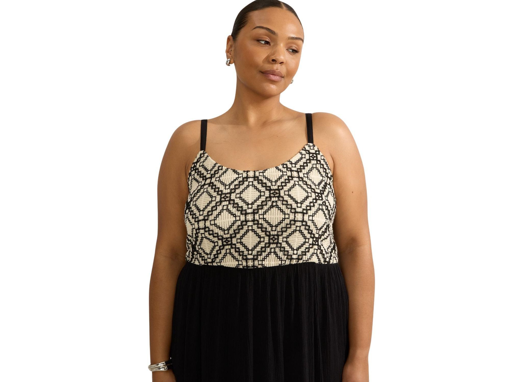 Crinkled Crochet Dress — Image 3
