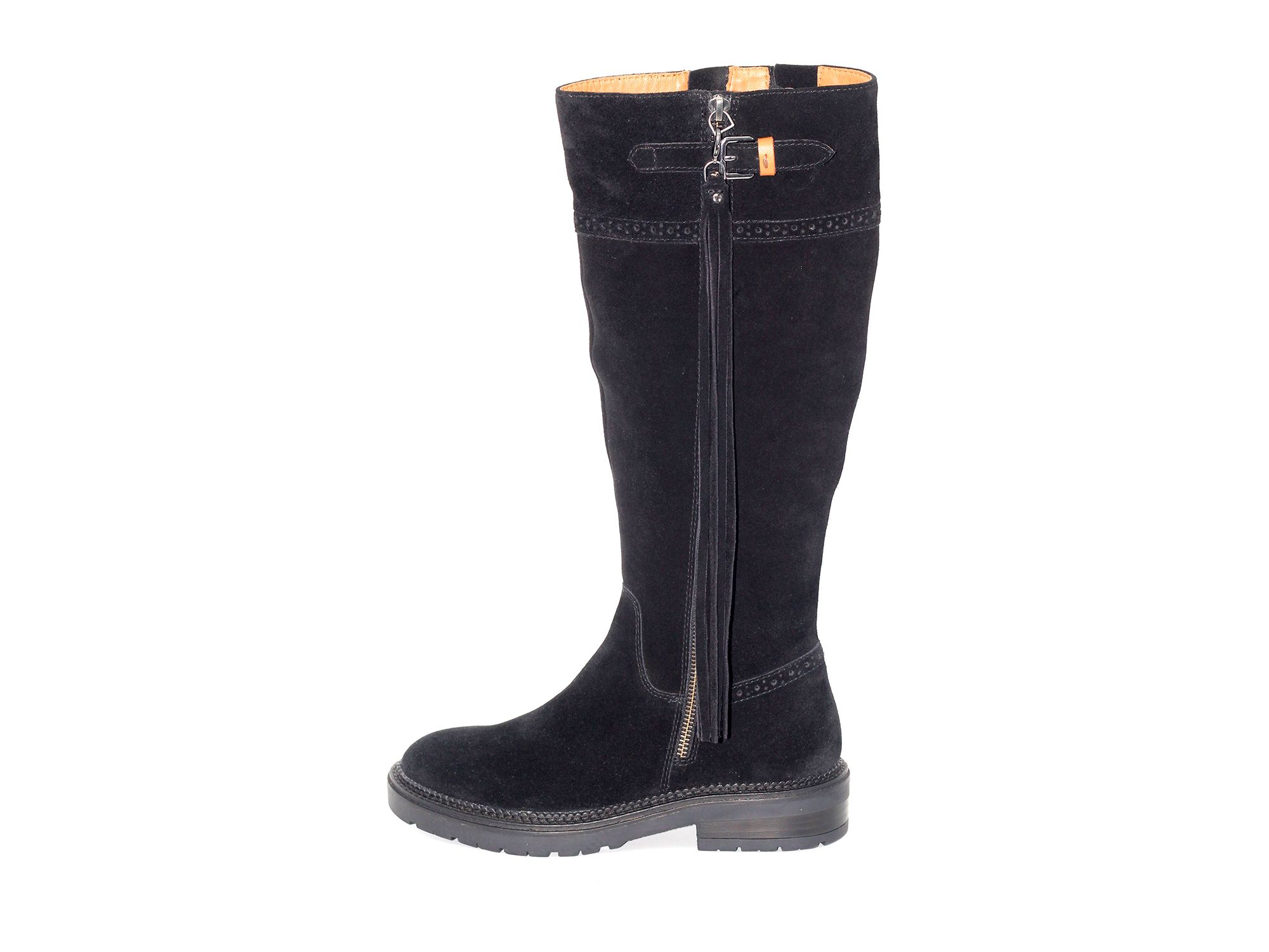 Women's Wheron Black Suede Tall Boots - Image 1