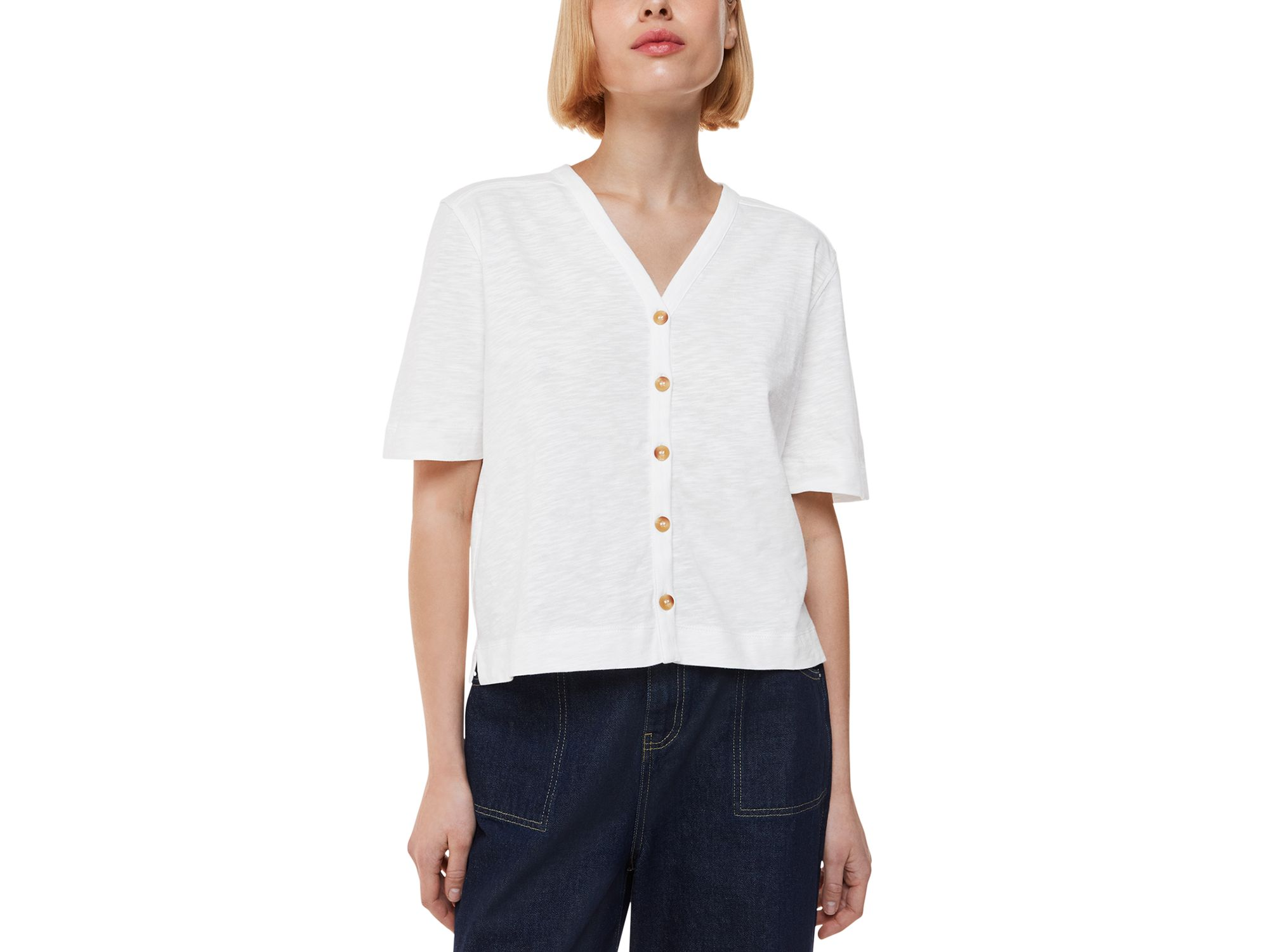 Ella V Neck Button Down Shirt — Image 3