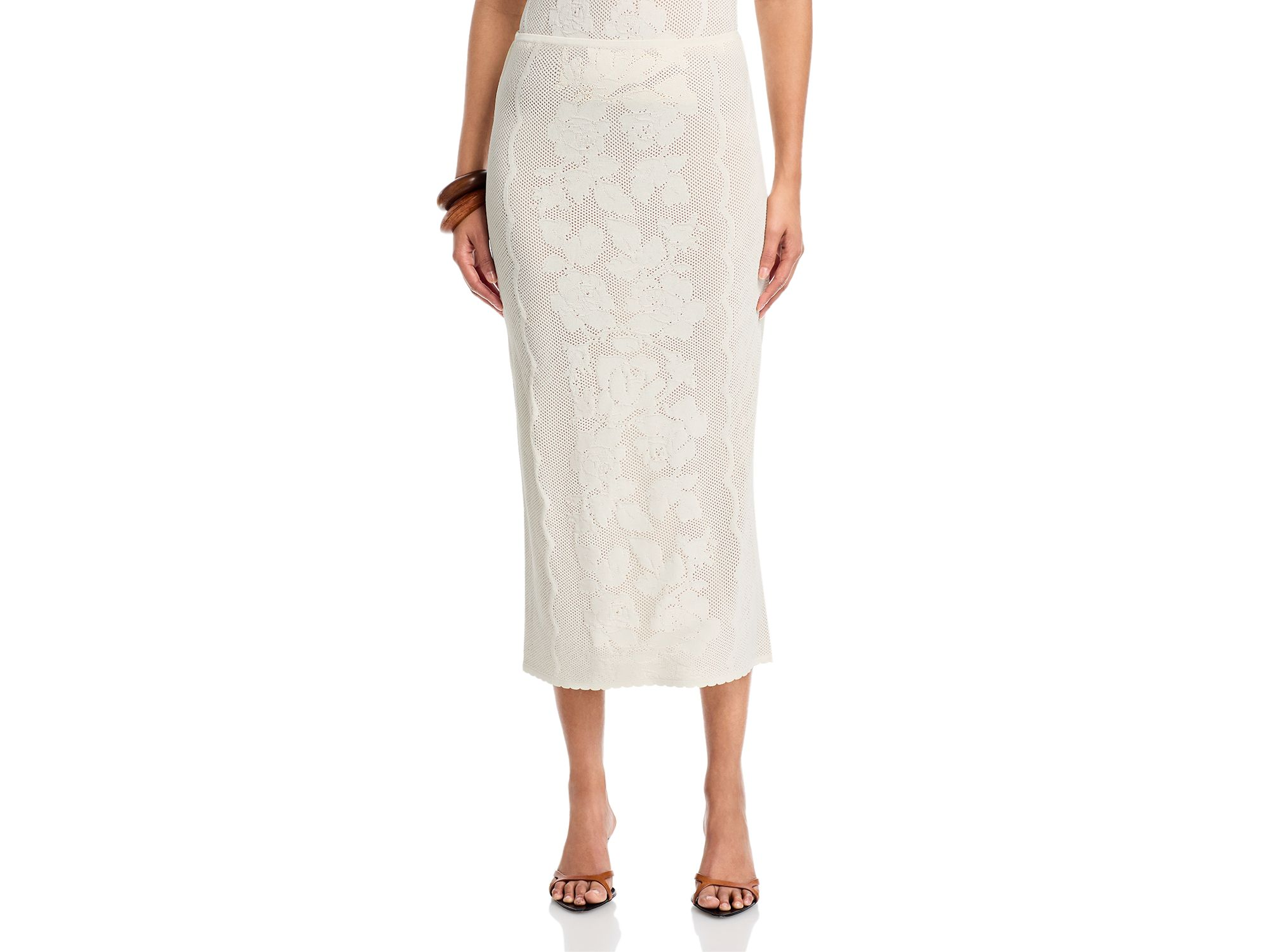 Placed Crochet Halter Top & Midi Skirt Set - Exclusive — Image 6