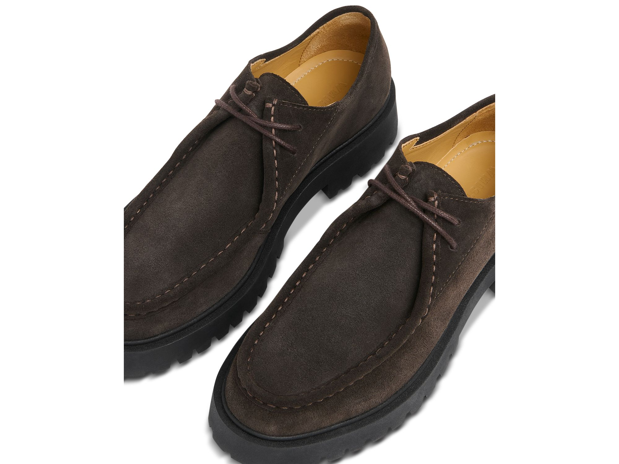 Women's Suede Chunky Lace Up Loafers — Image 3