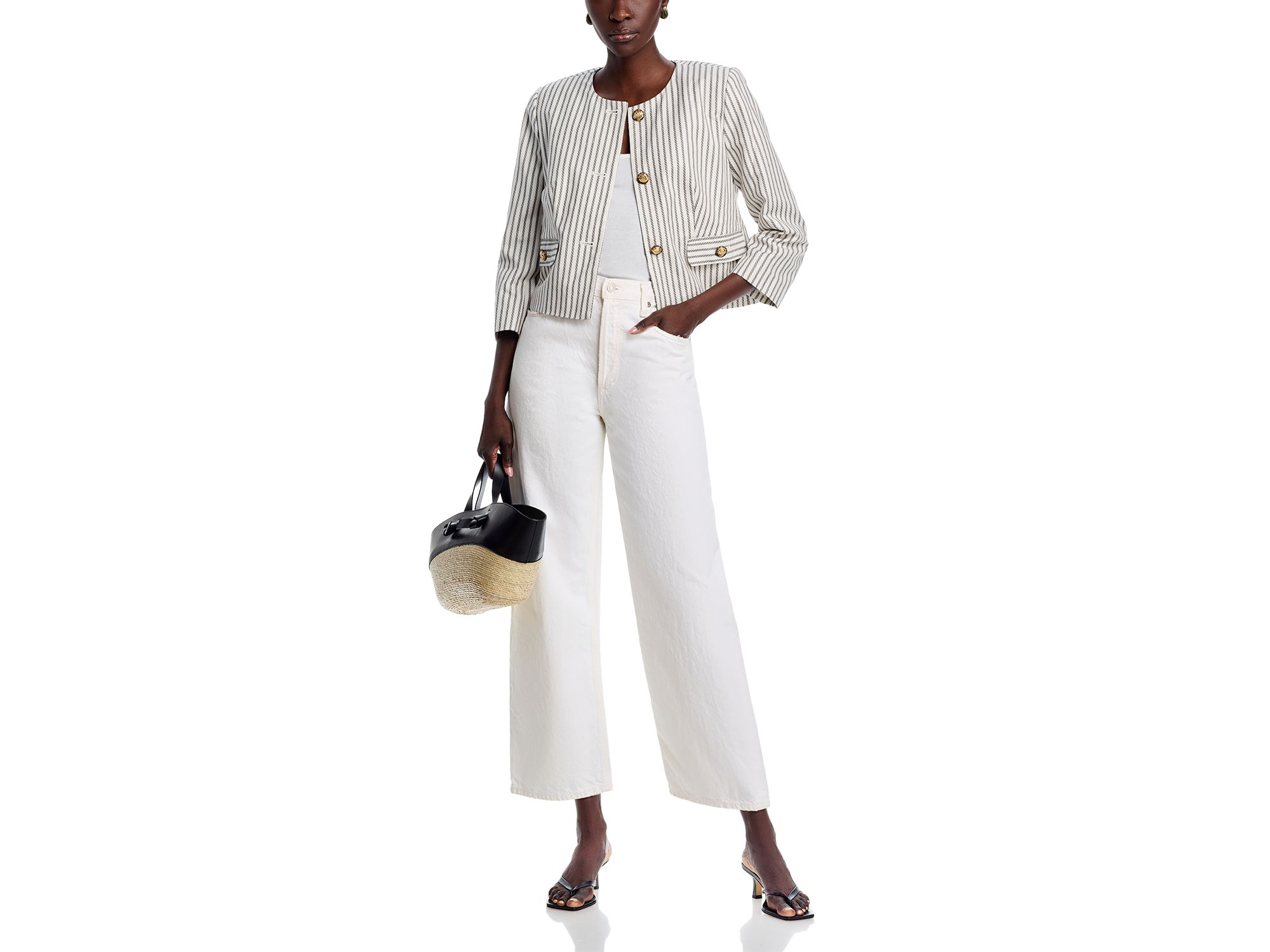Button Front Cropped Jacket — Image 6