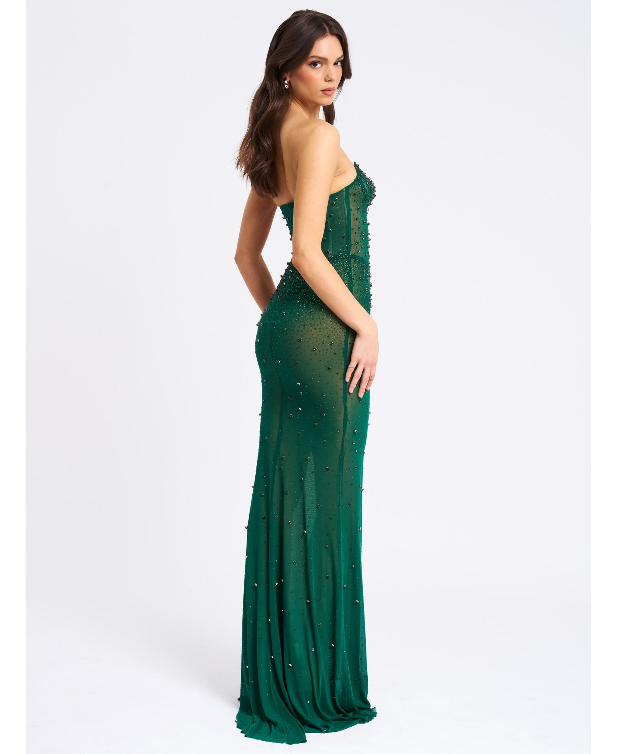 Fatima Sleeveless Corset Mermaid Maxi Evening Dress — Image 8
