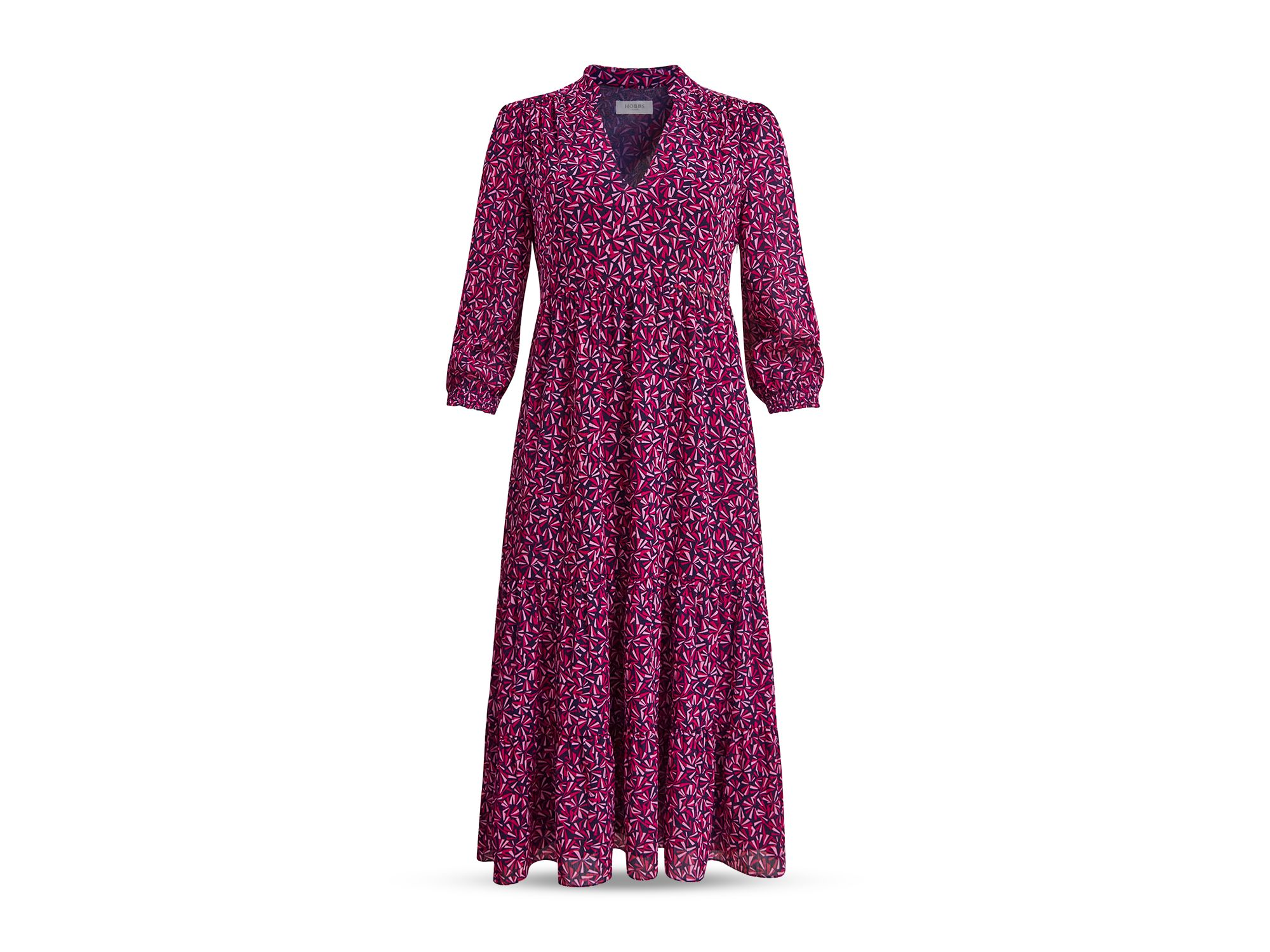 Freda Printed Tiered Midi Dress — Image 5