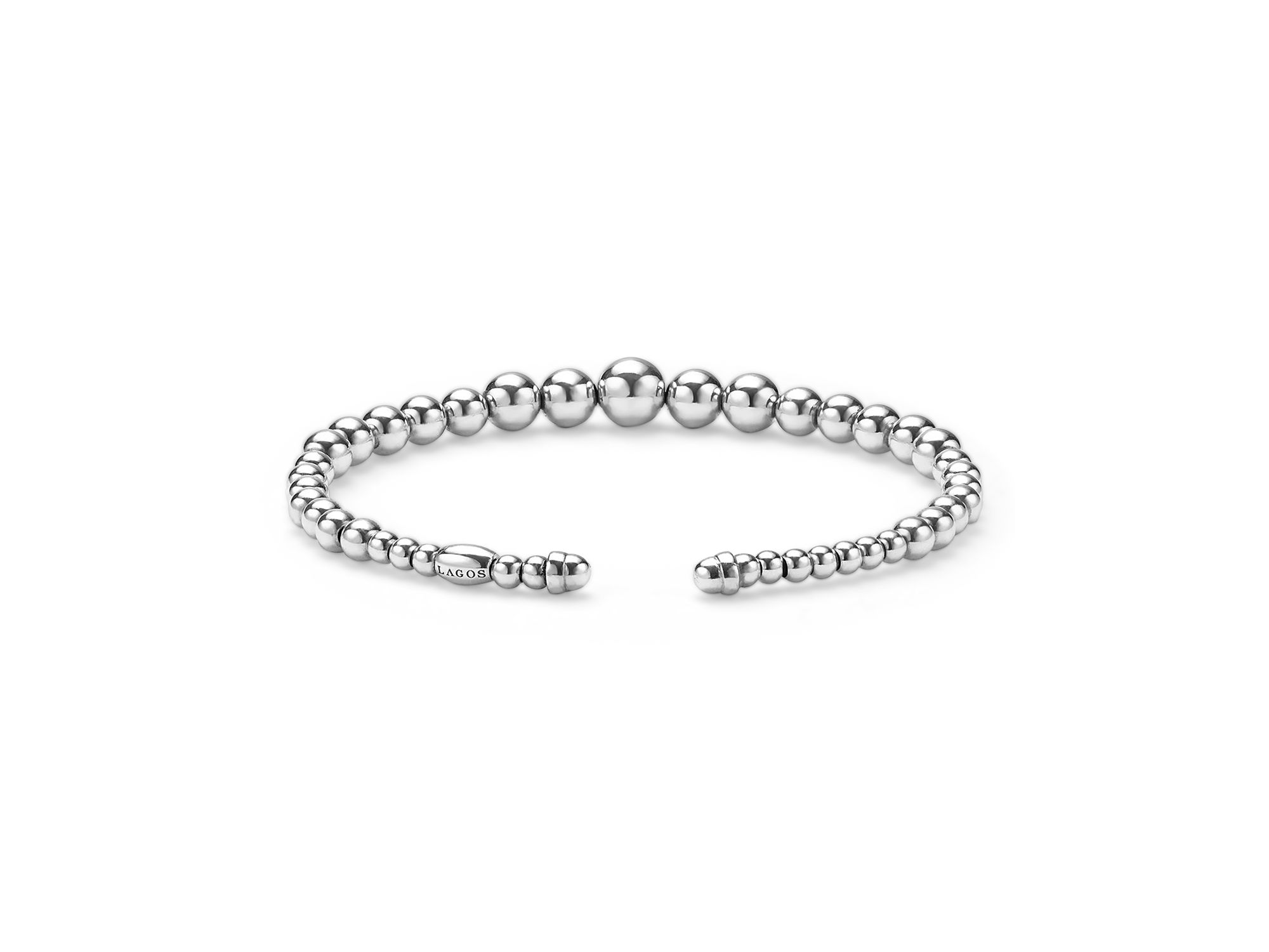Sterling Caviar Bubbly Beaded Cuff Bracelet — Image 5