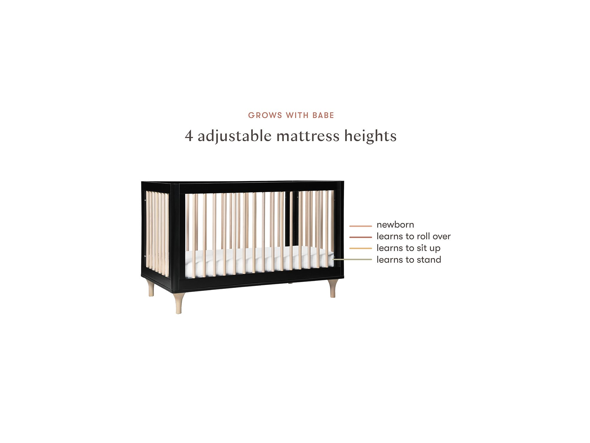 Lolly 3-in-1 Convertible Crib with Toddler Bed Conversion Kit — Image 20