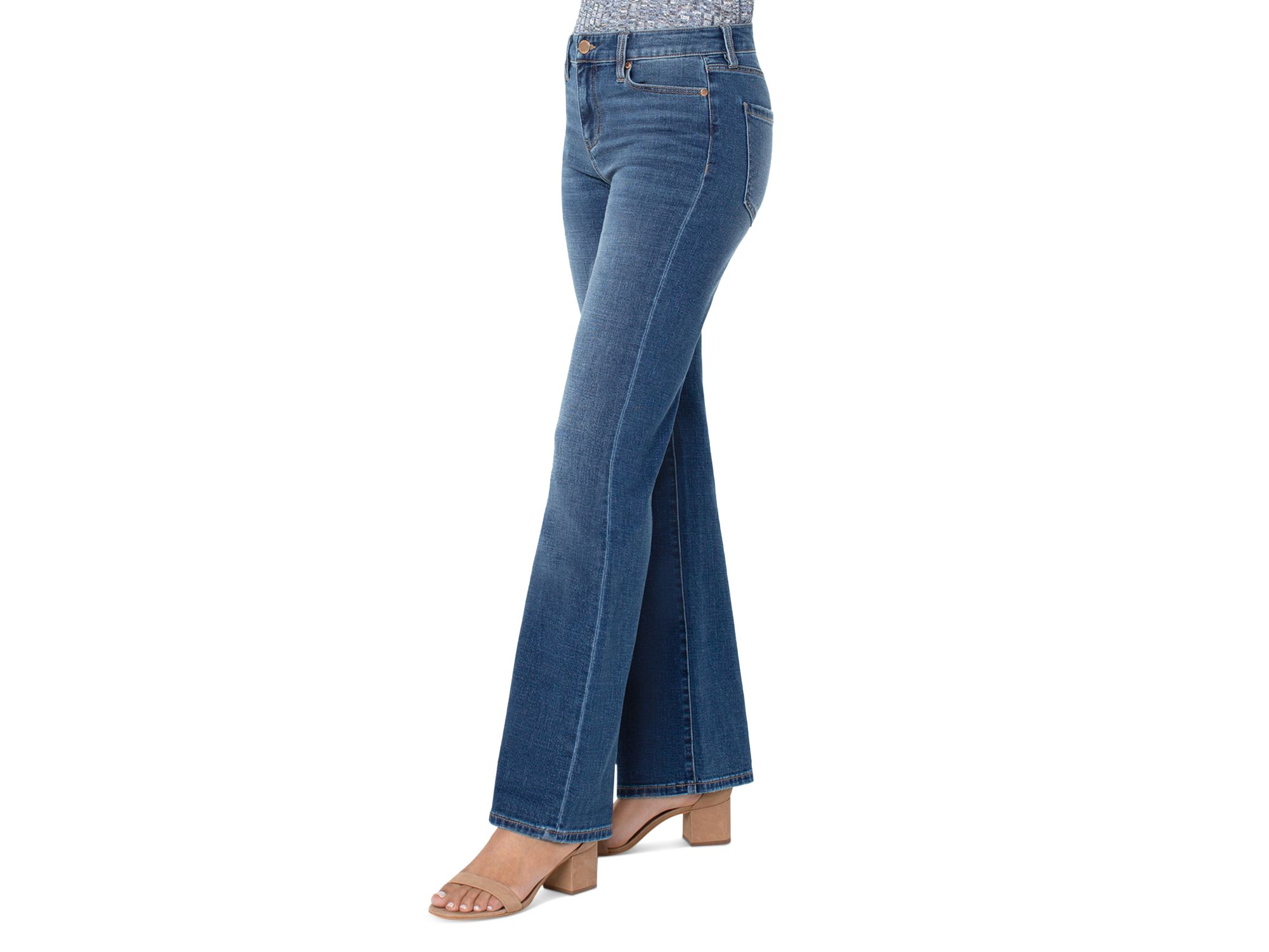 Lucy High Rise Bootcut Jeans in Yuba — Image 4