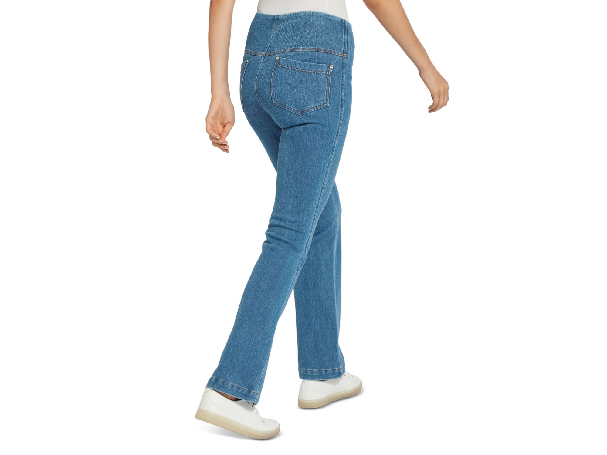 Baby Bootcut Jeans in Mid Wash — Image 6