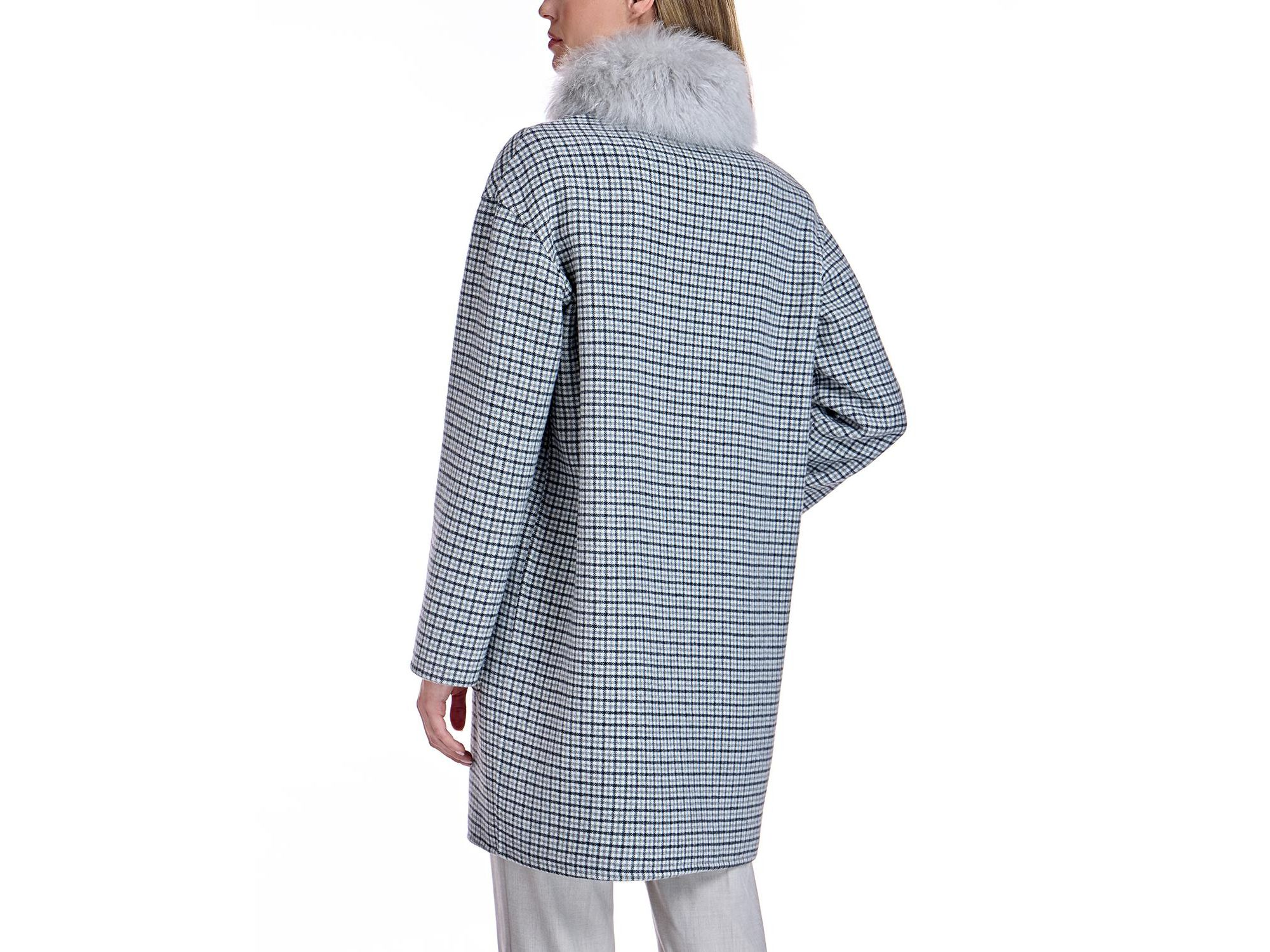 Reversible Check Woolblend Coat — Image 4