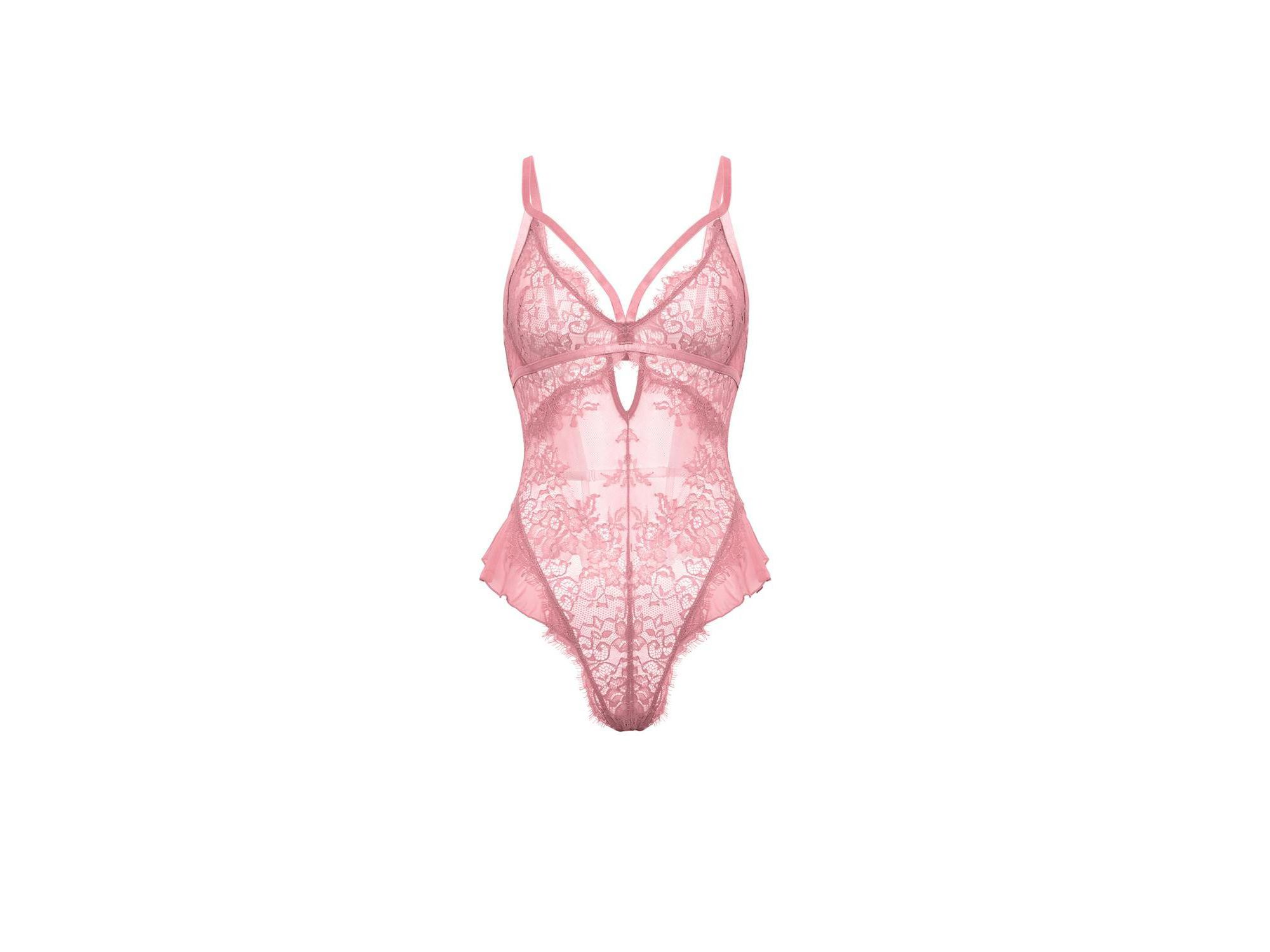 Plus Flora Sheer Lace Teddy — Image 3