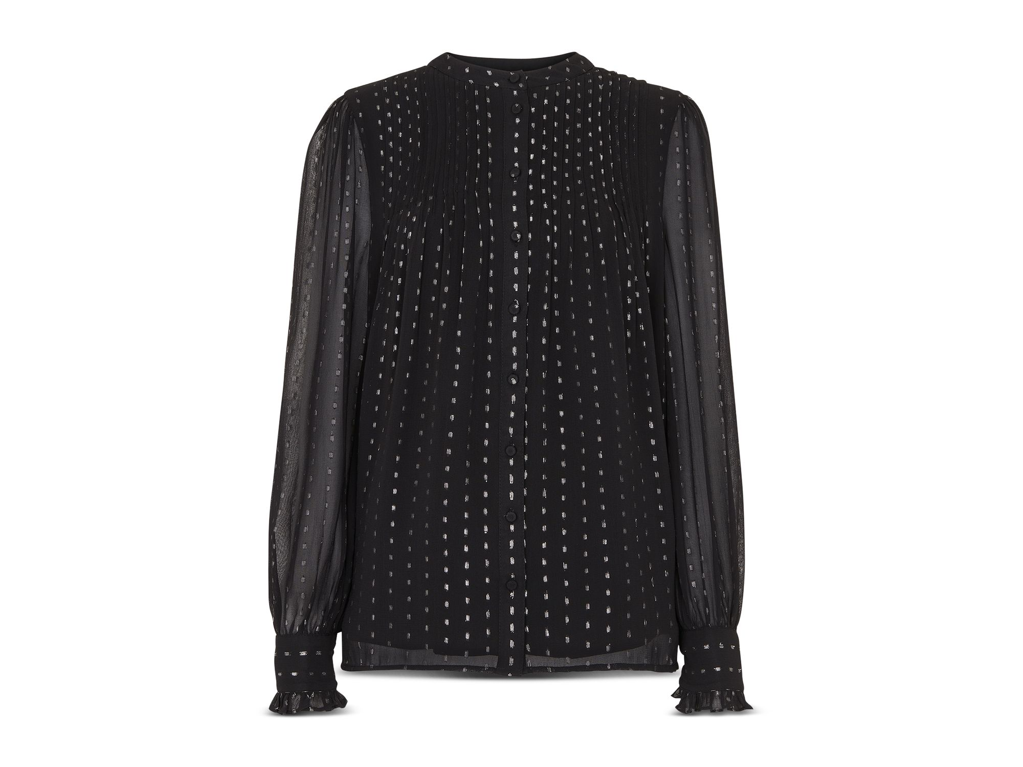 Petites Metallic Stripe Shirt — Image 4