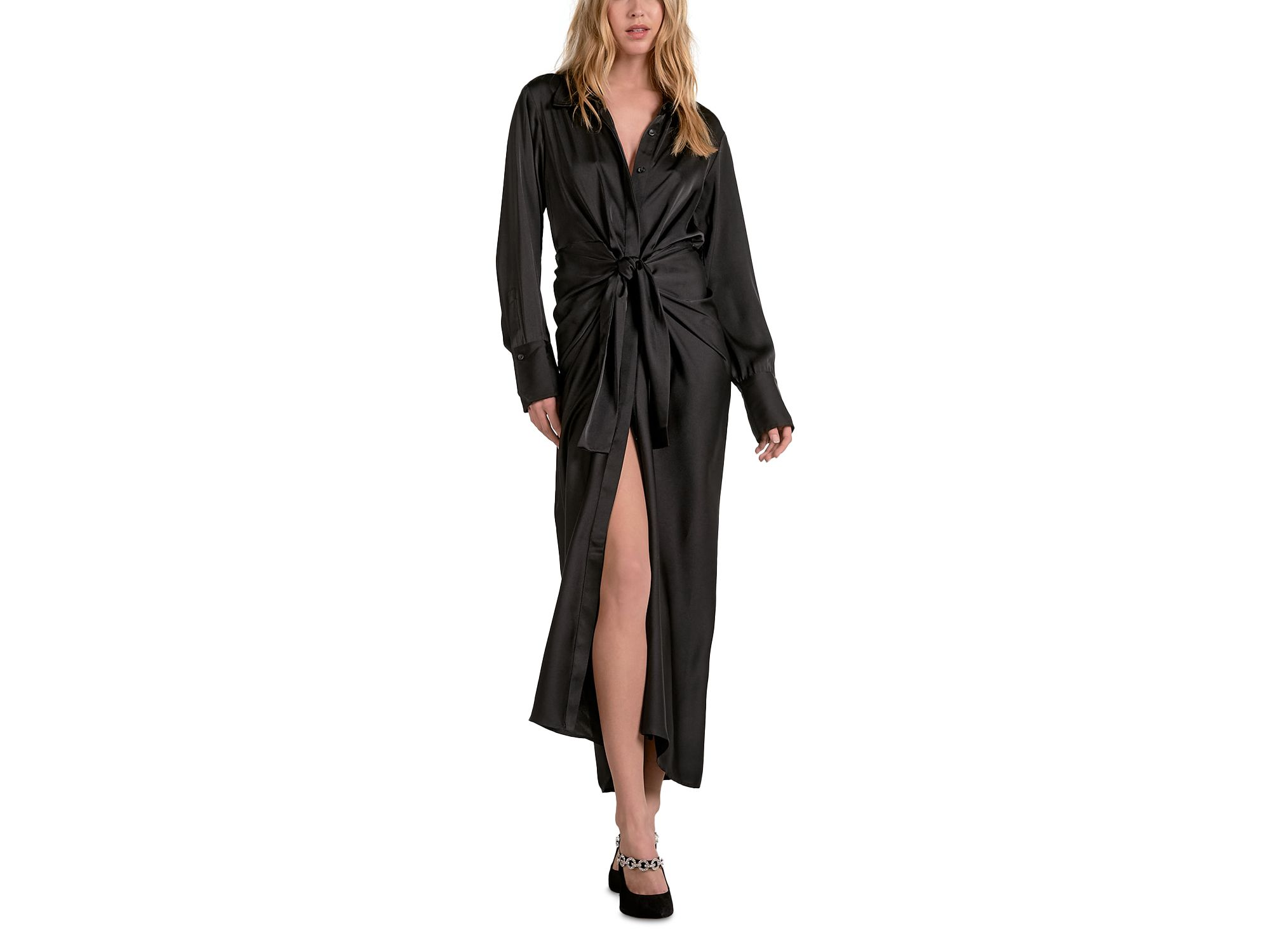 Long Sleeve Wrap Maxi Dress — Image 3