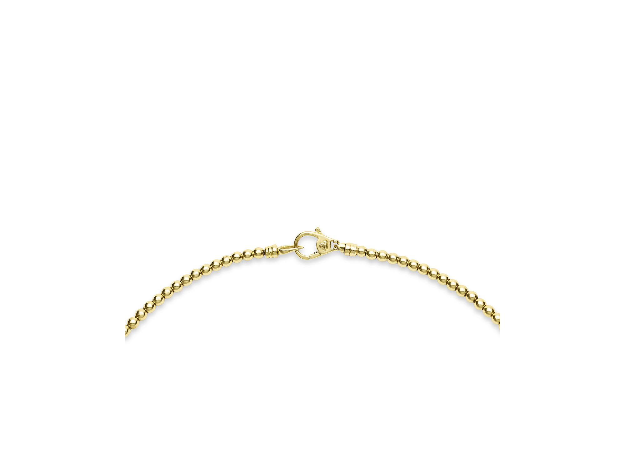 18K Yellow Gold Caviar Gold Beaded Collar Necklace, 18" — Image 5