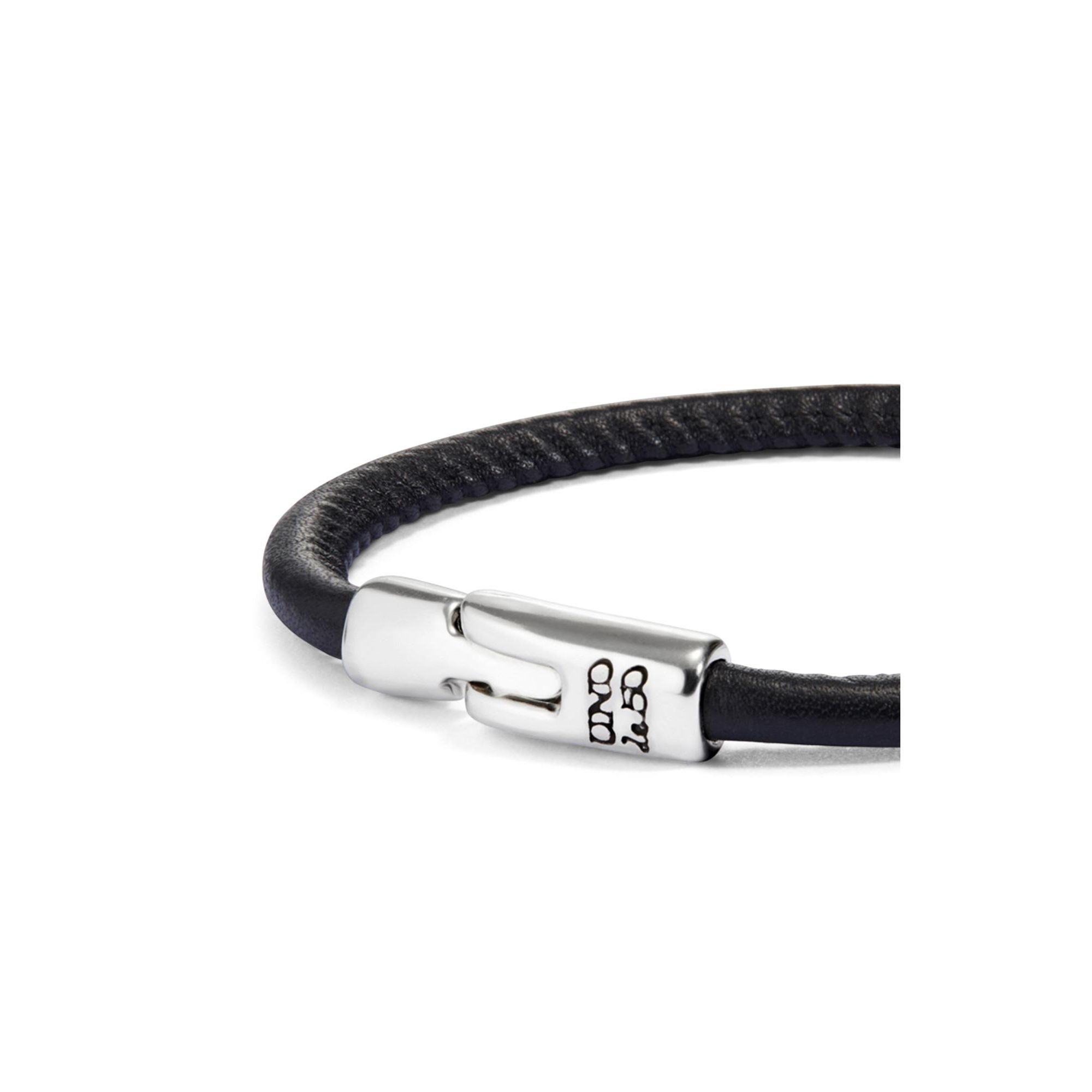 Black Leather Clasp Bracelet — Image 4