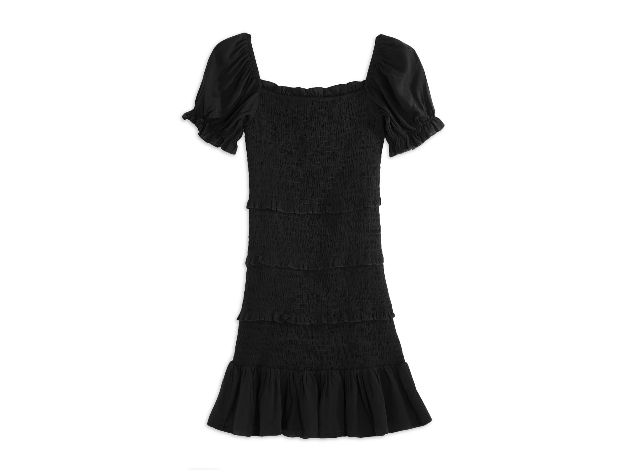 Girls' Laila Puff Sleeve Tiered Smocked Dress - Big Kid — Image 3