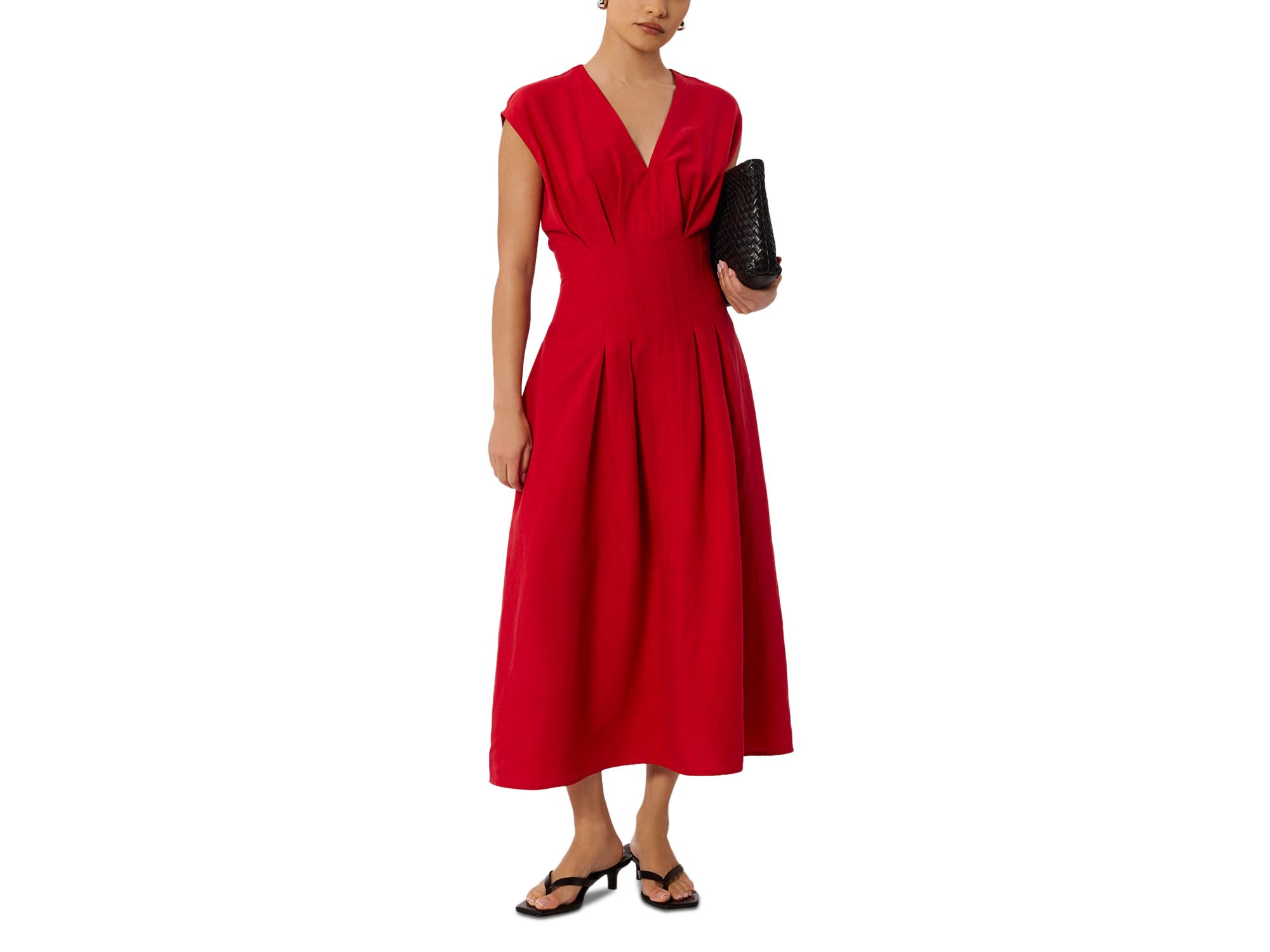 Petite Panel Linen Blend Dress — Image 5