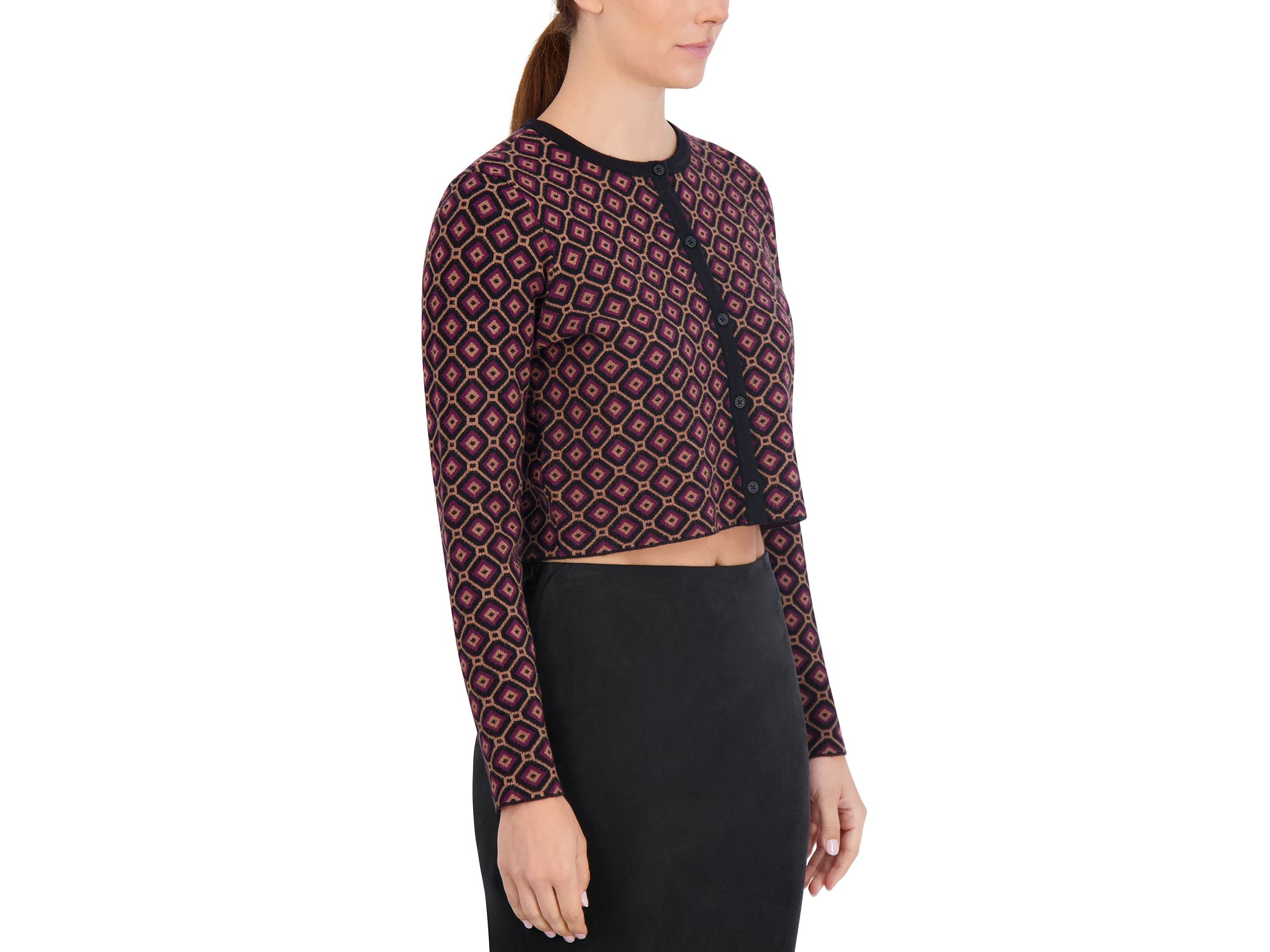 Cropped Crewneck Cardigan — Image 4
