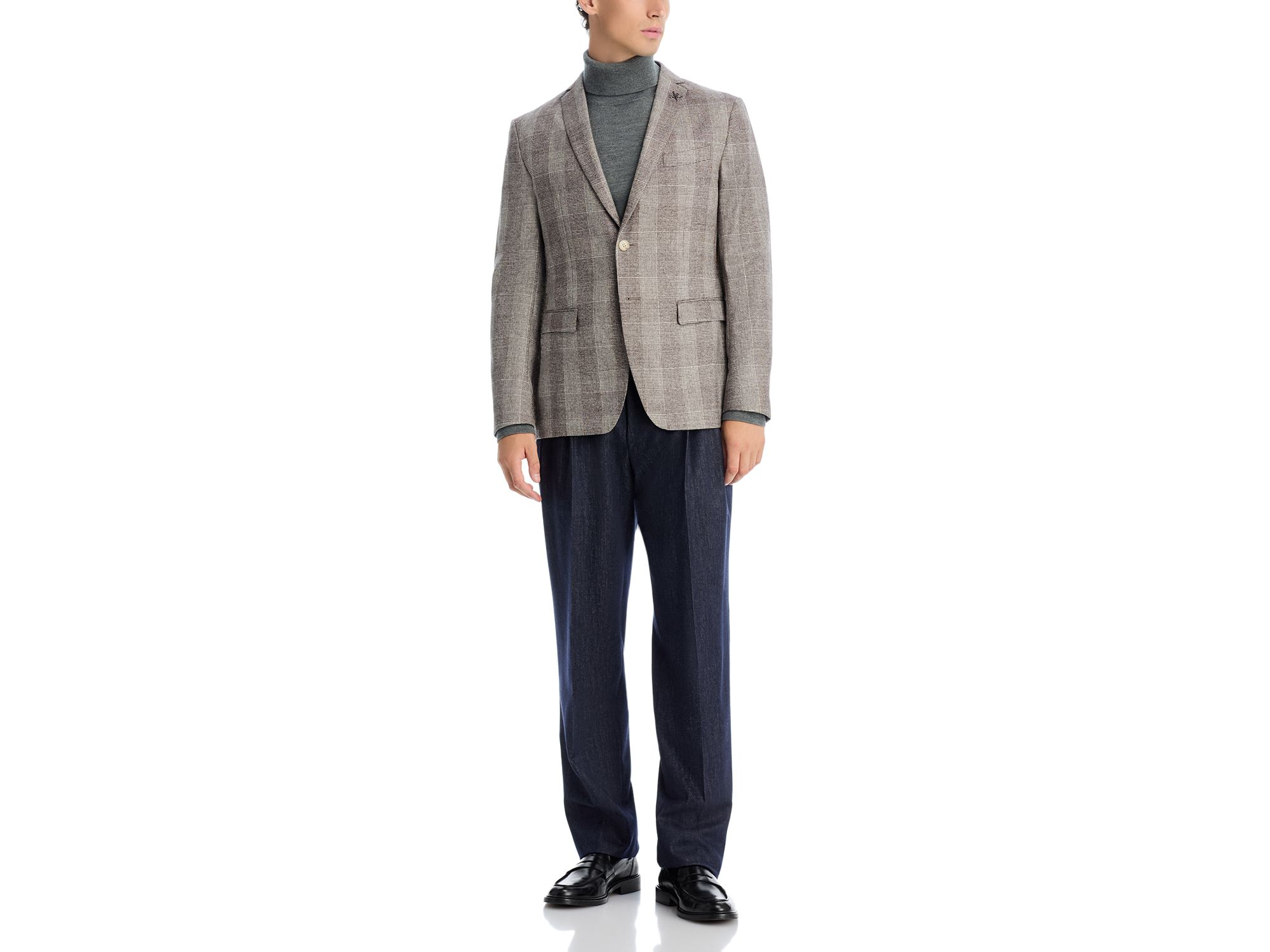 Varick Slim Fit Jersey Plaid Sport Coat — Image 6