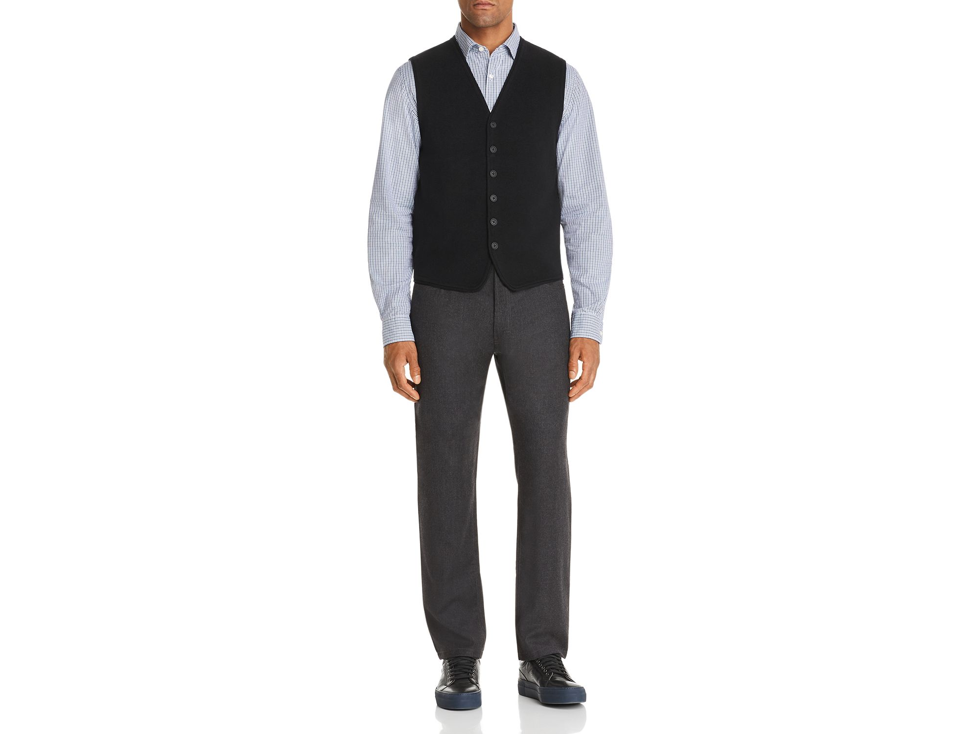 Merino Wool Button Front Vest - Exclusive — Image 3