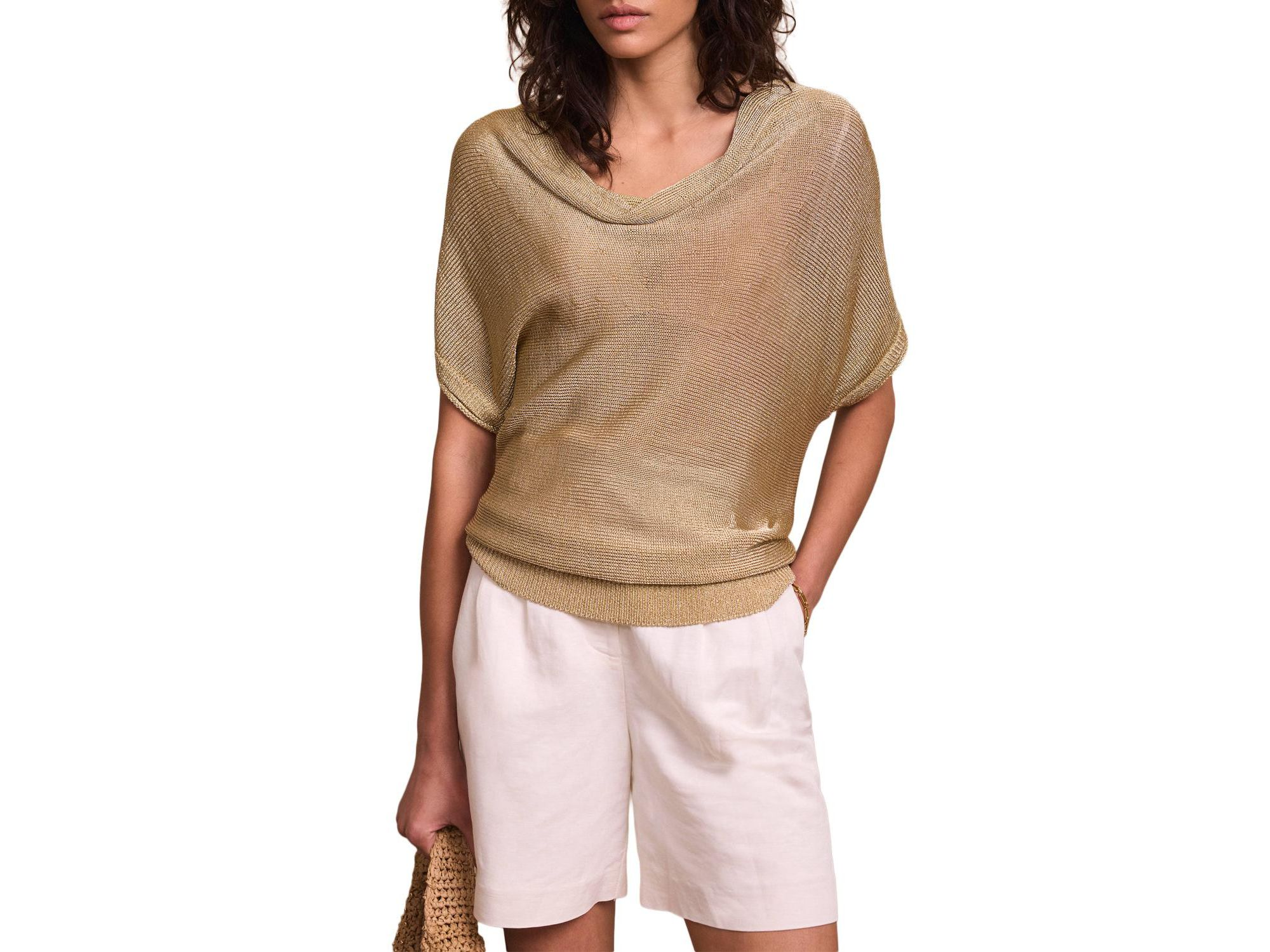 Women's Metallic Knit Top — Image 3