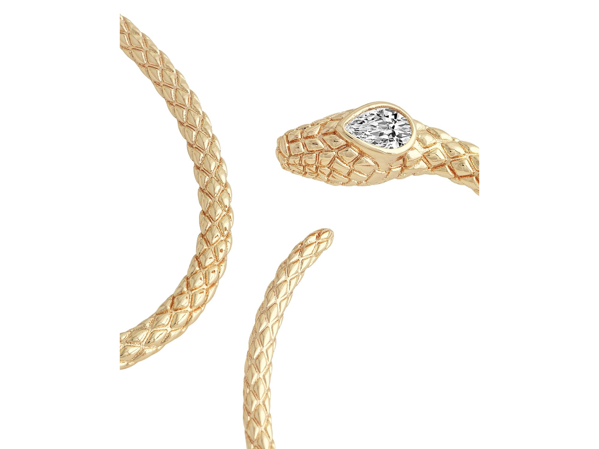 Crystal Serpent Hoop Earrings — Image 3