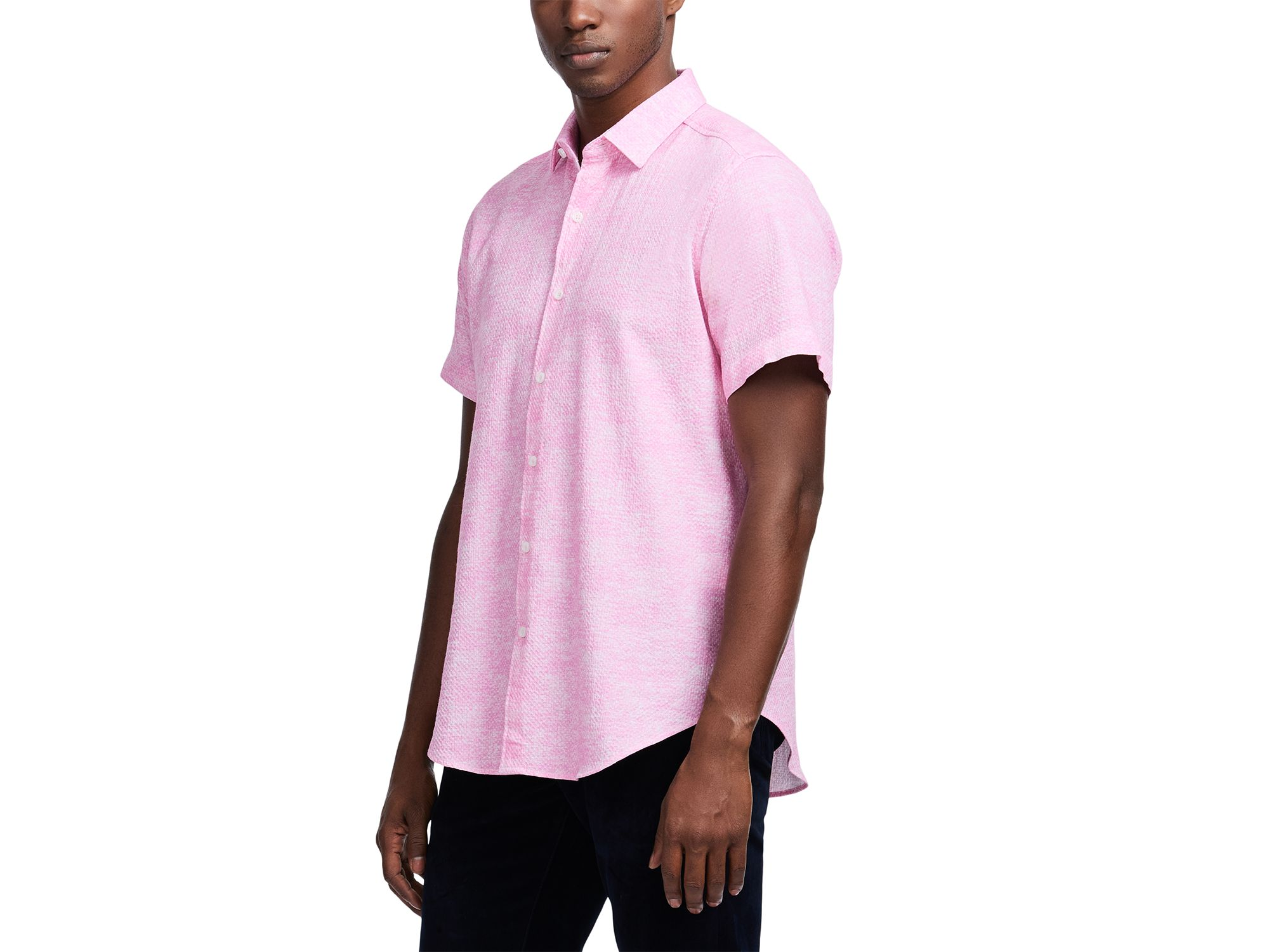 Reid Textured Short Sleeve Woven Shirt — Image 5