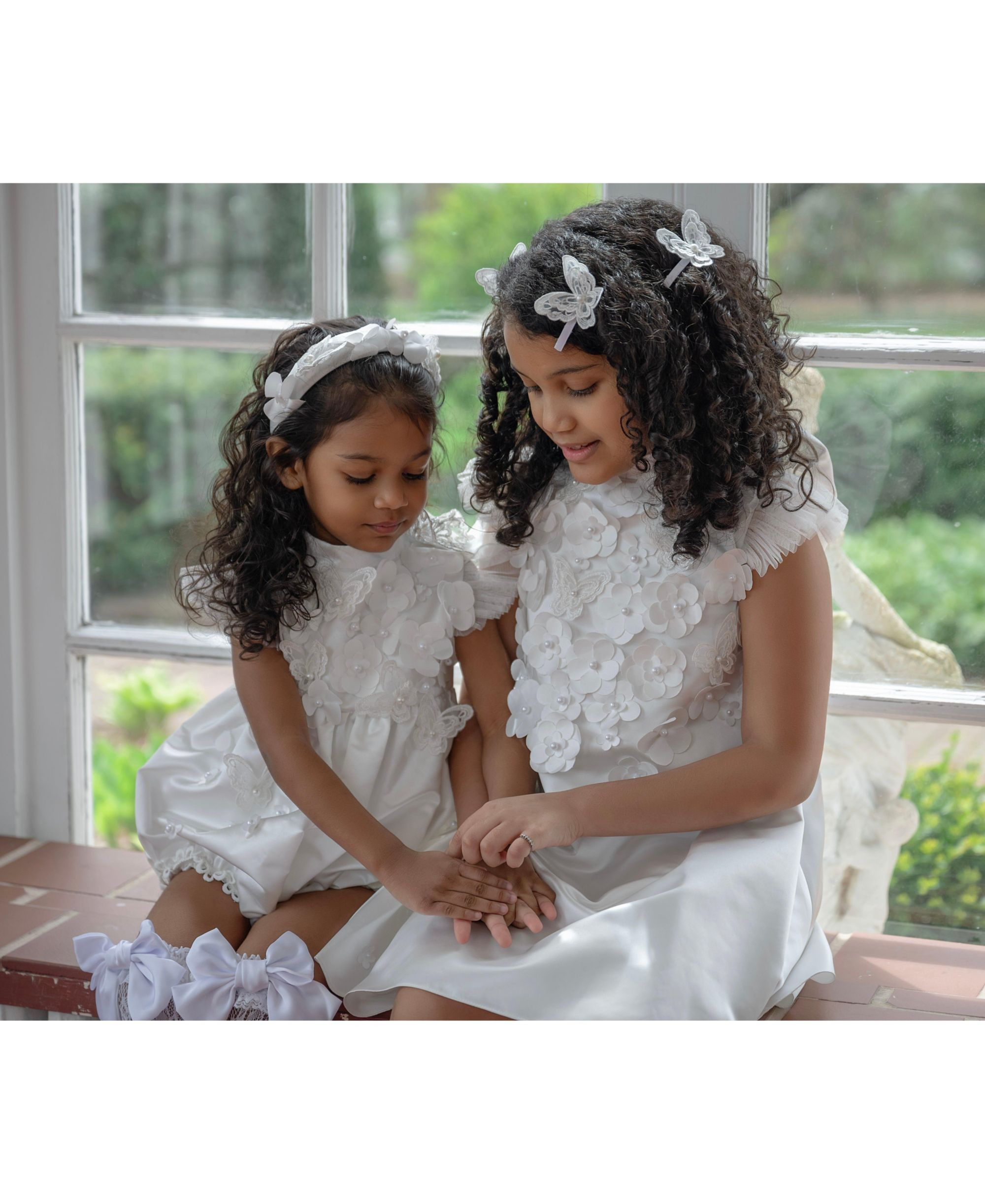 Unisex Butterfly White Satin Ceremony Romper — Image 4