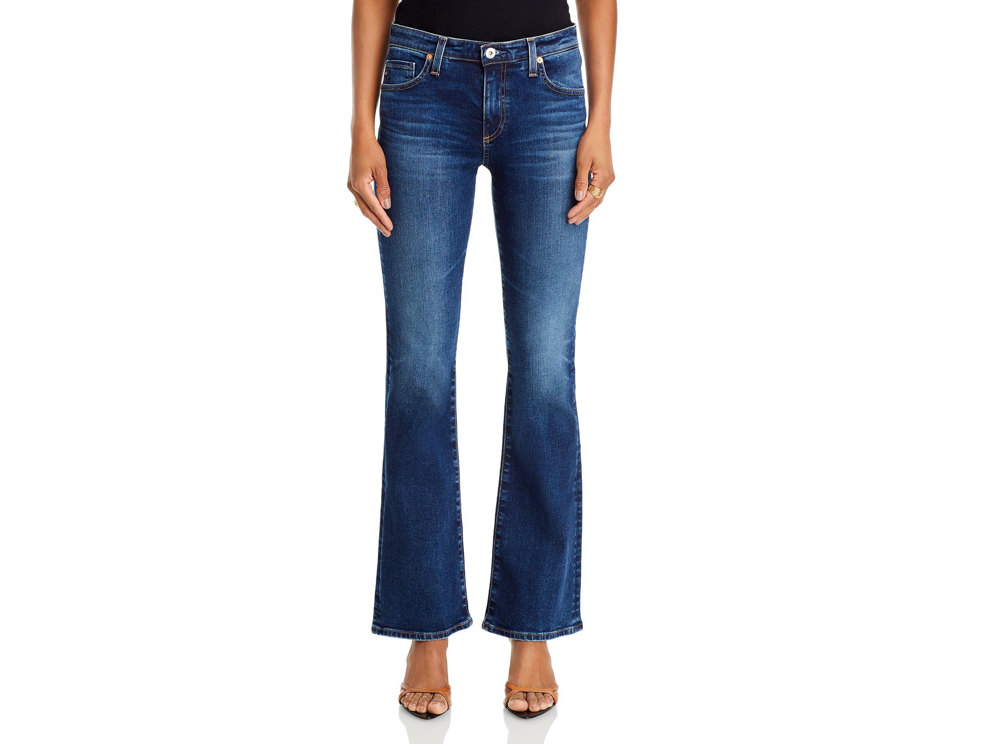 Angel Low Rise Boot Jeans in Havana — Image 4