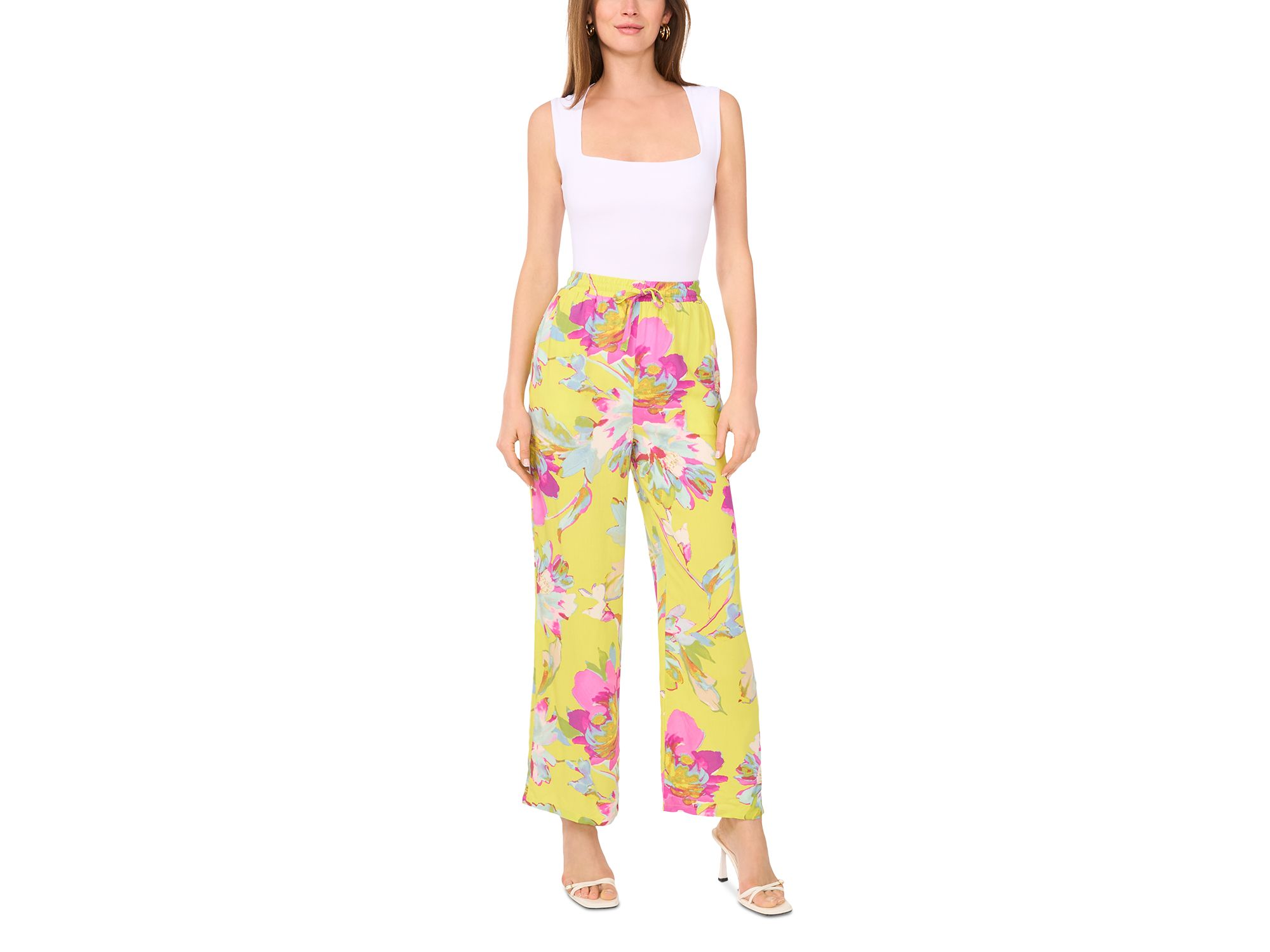 Printed Wide Leg Pants — Image 3