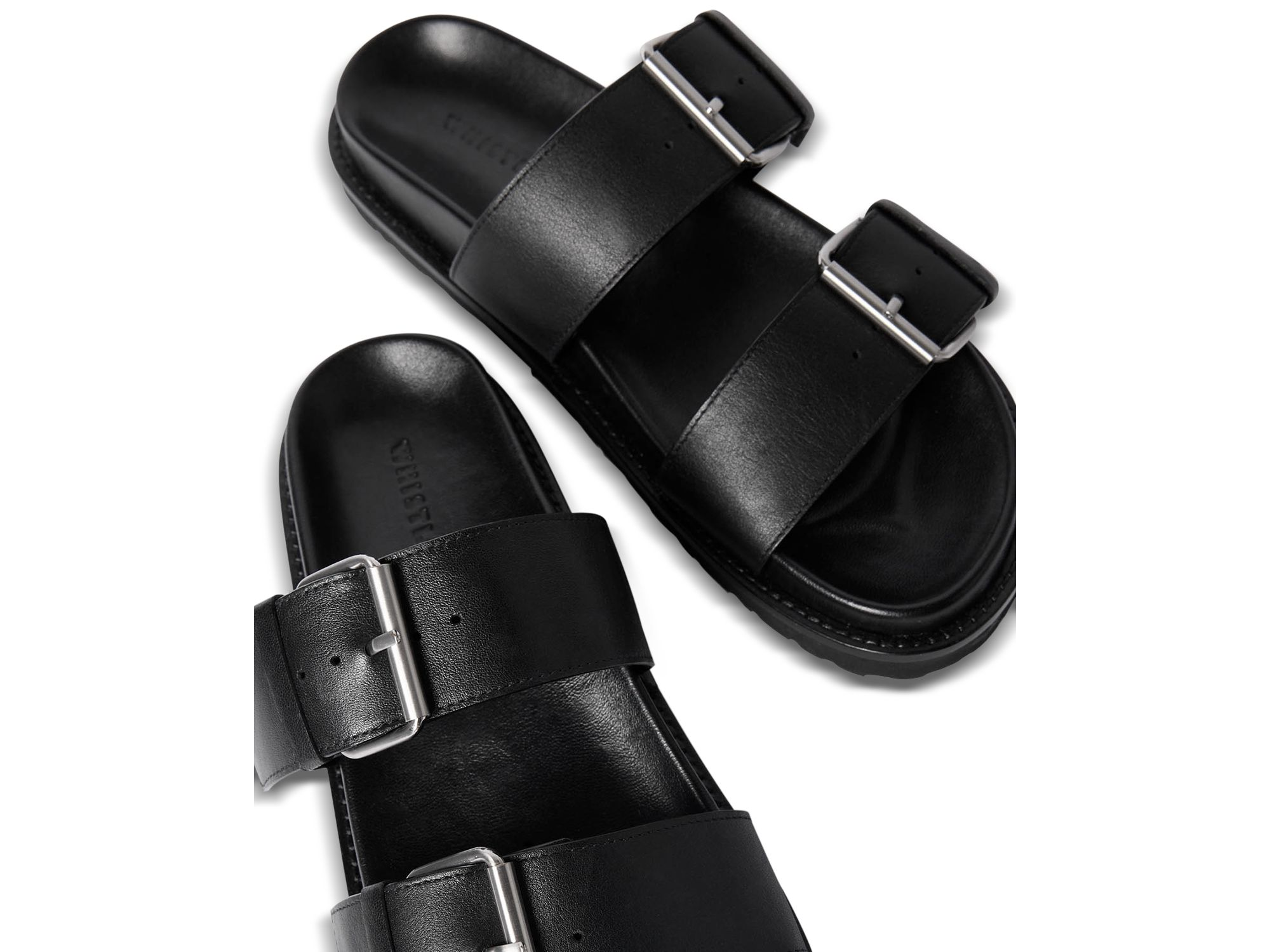 Leather Double Buckle Slides — Image 3