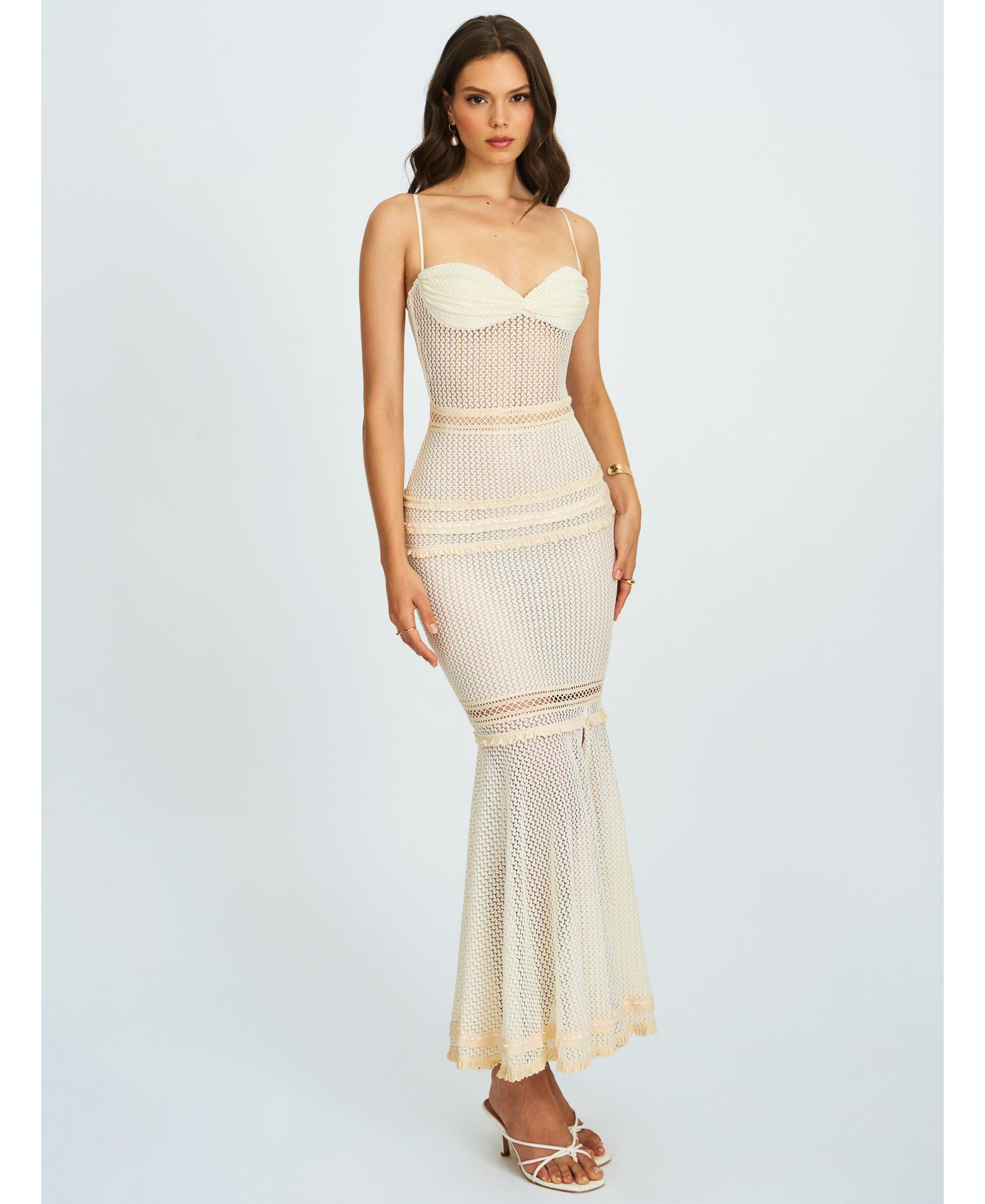 Pallas Lace Trim Crochet Mermaid Maxi Dress — Image 5