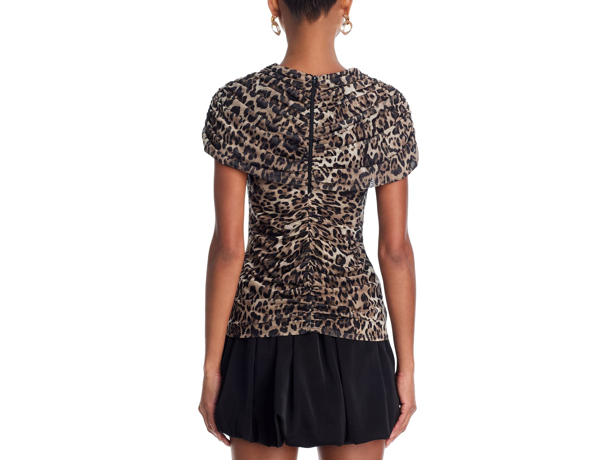 Beth Ruched Mesh Top — Image 3