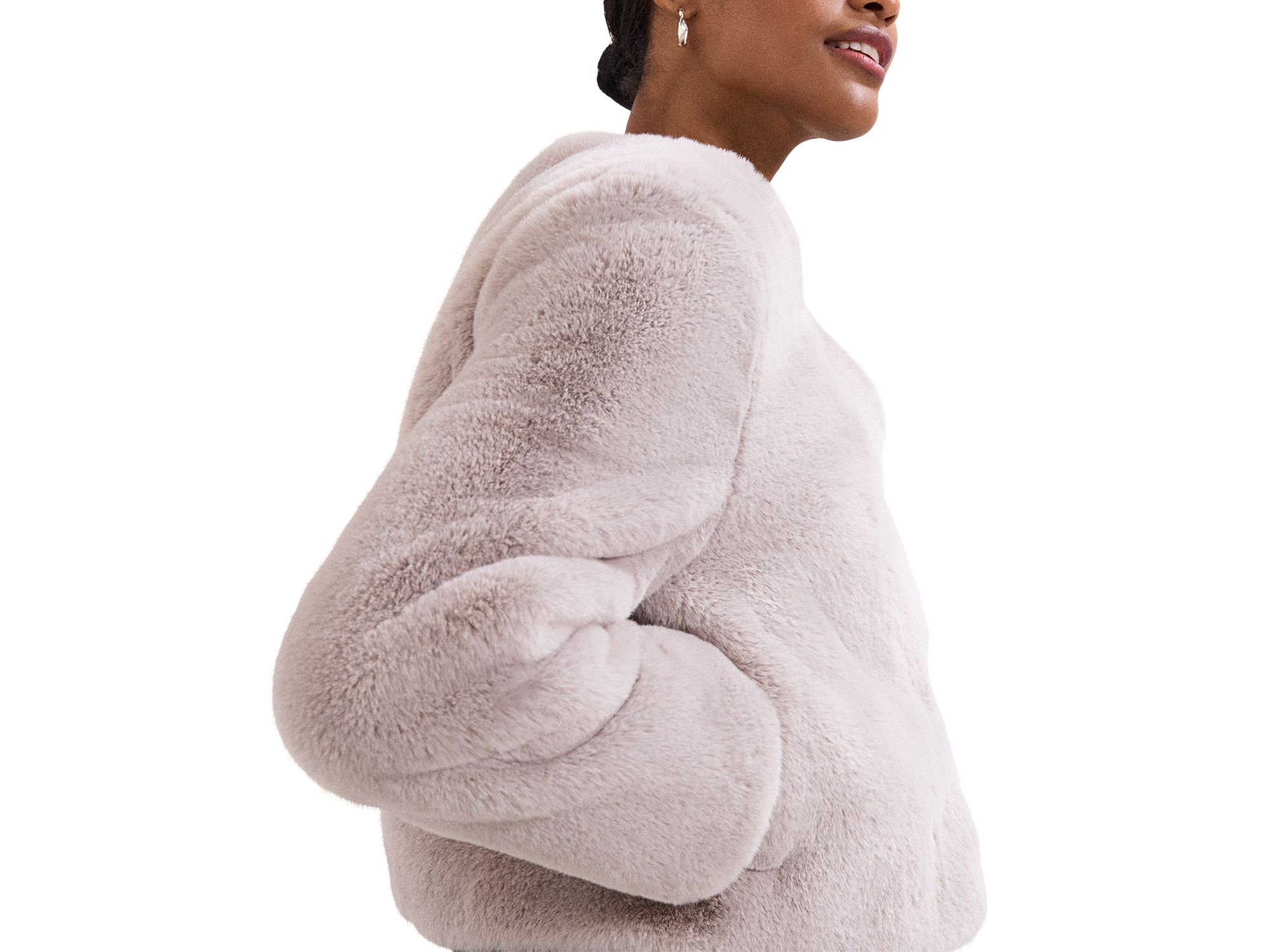 Crystal Faux Fur Coat — Image 6