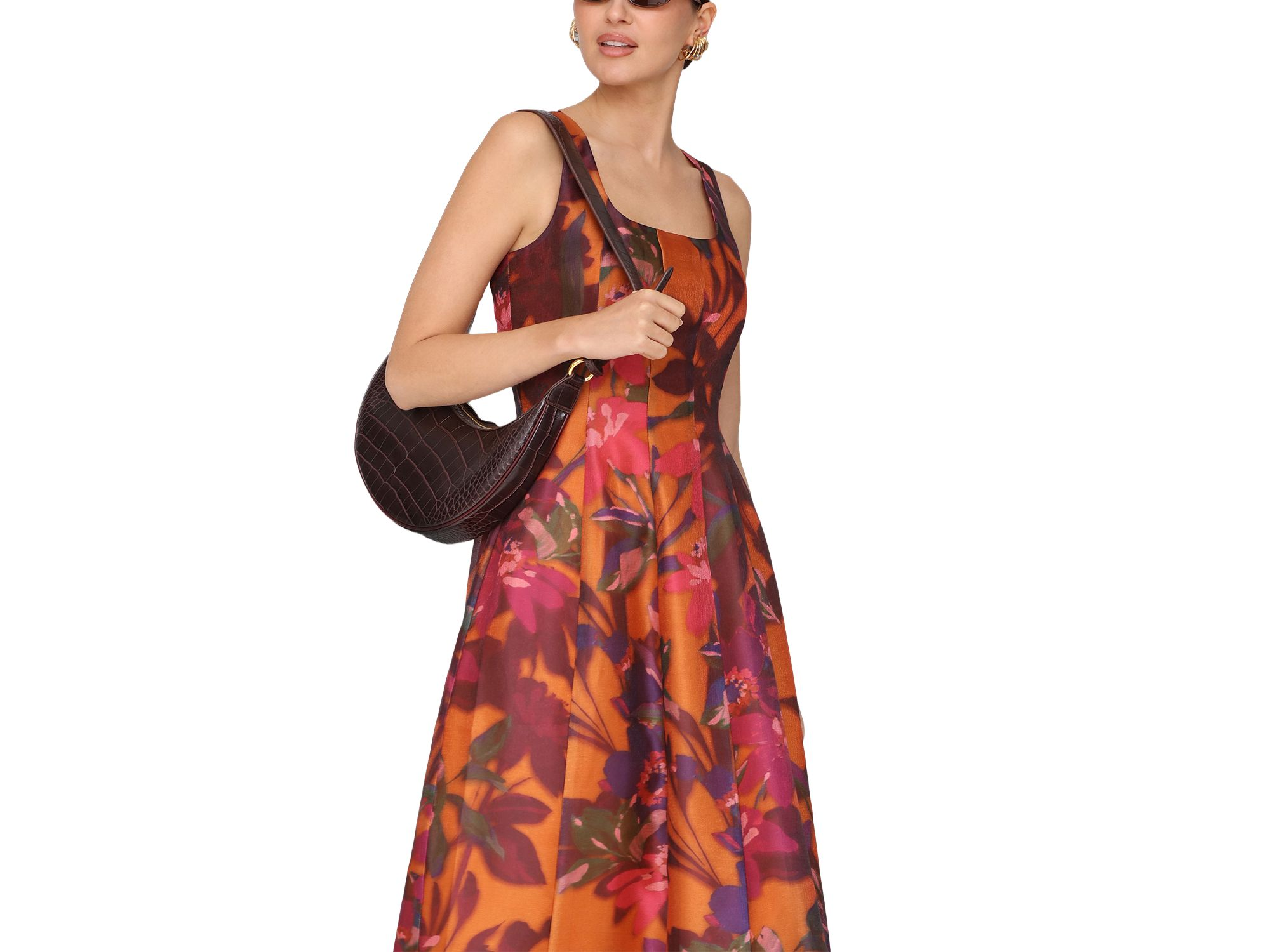 Paneled Midi Dress — Image 4