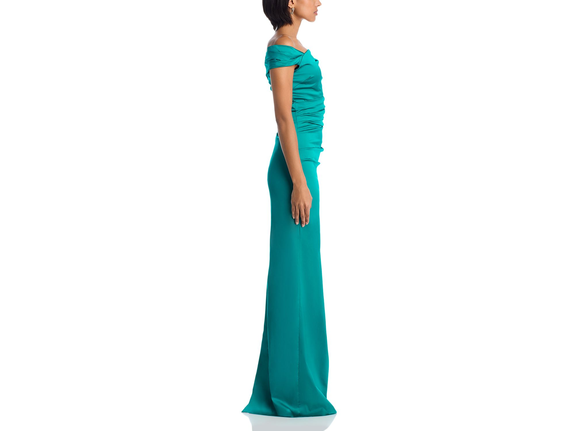 Satin Ruched Gown — Image 5